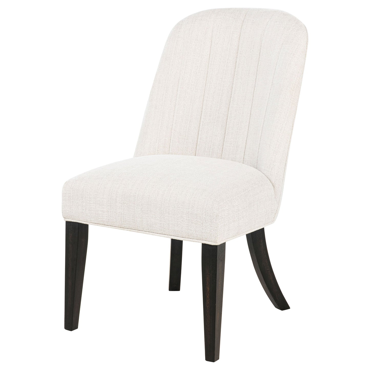 Chaise de salle à manger rembourrée Leandro crème (lot de 2)
