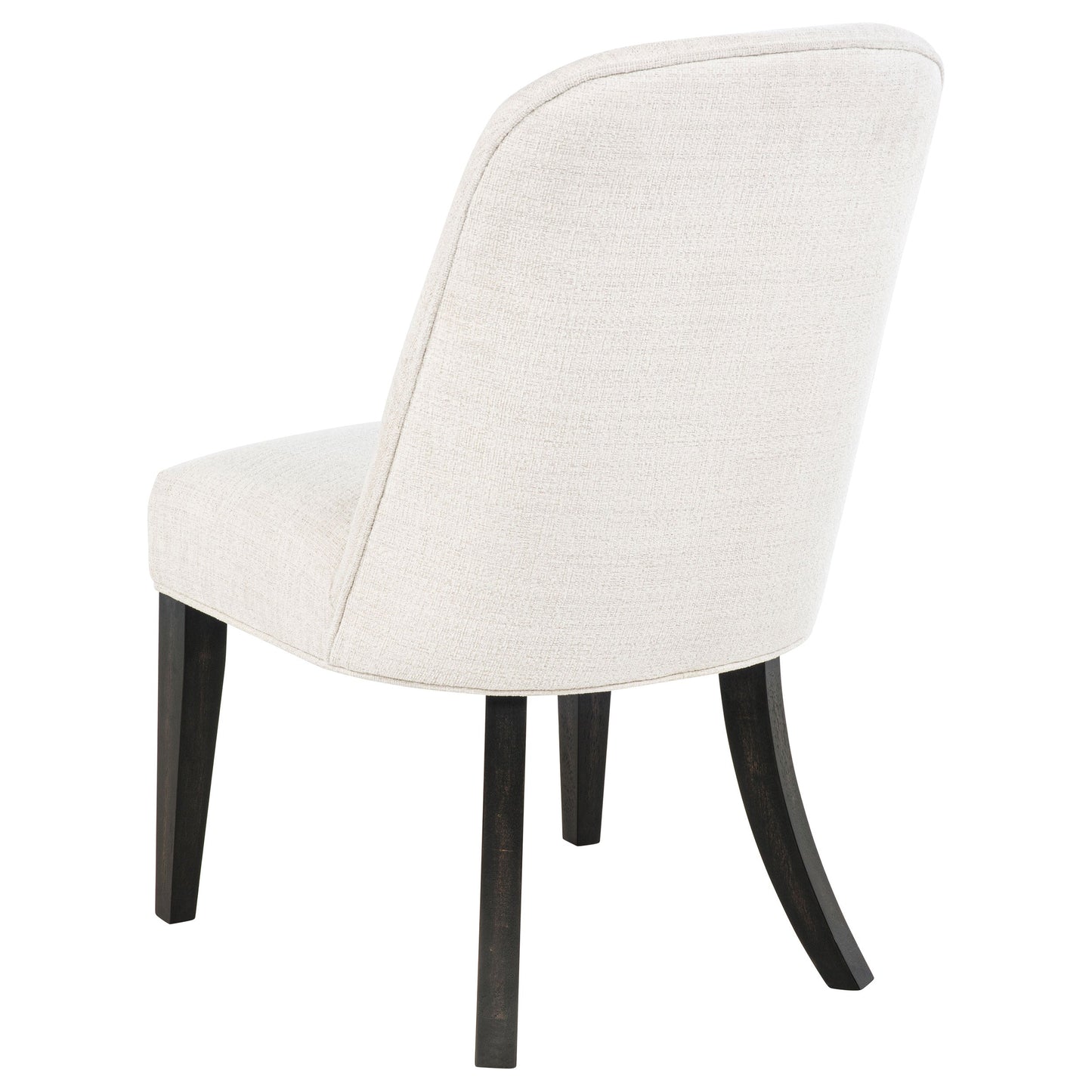 Chaise de salle à manger rembourrée Leandro crème (lot de 2)