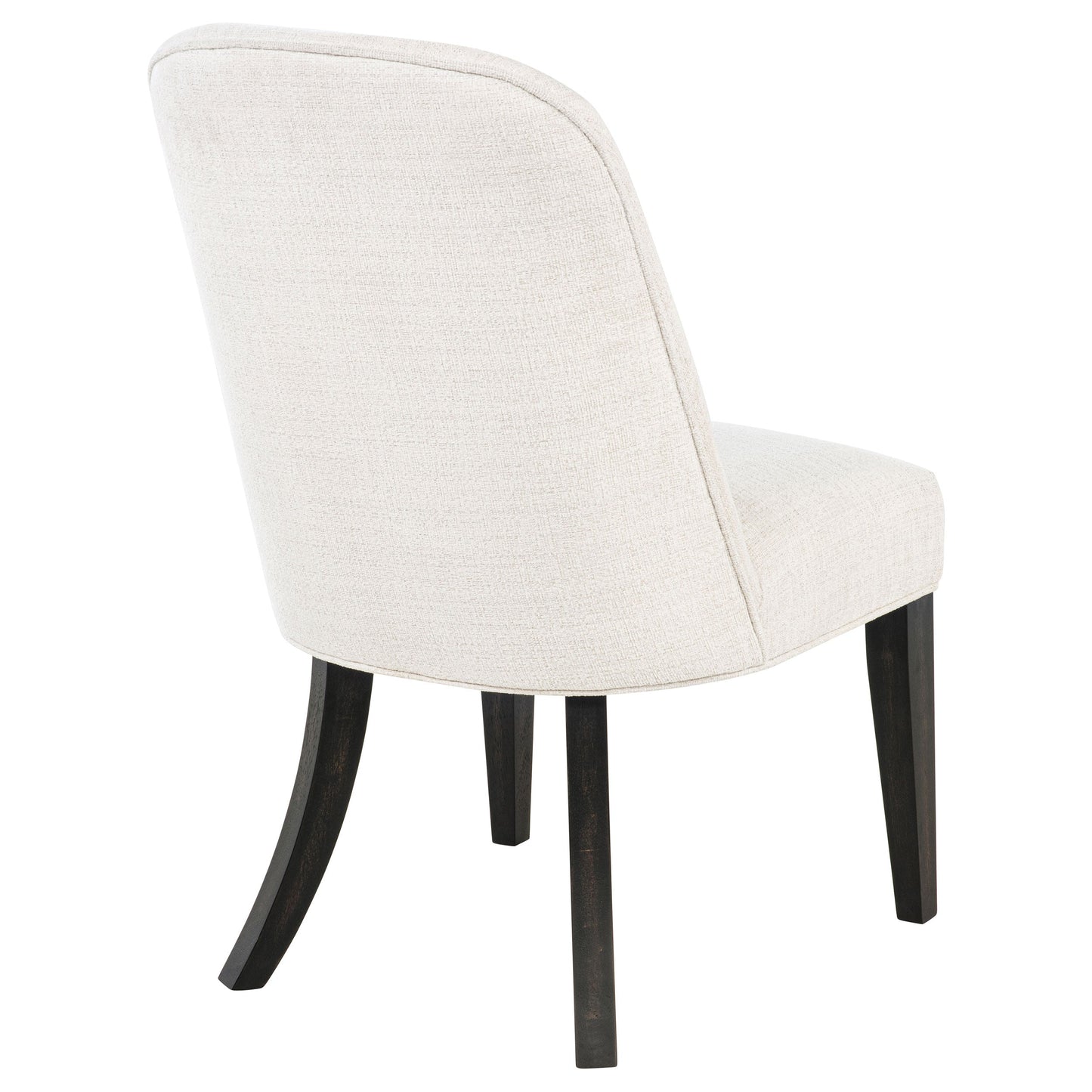Chaise de salle à manger rembourrée Leandro crème (lot de 2)