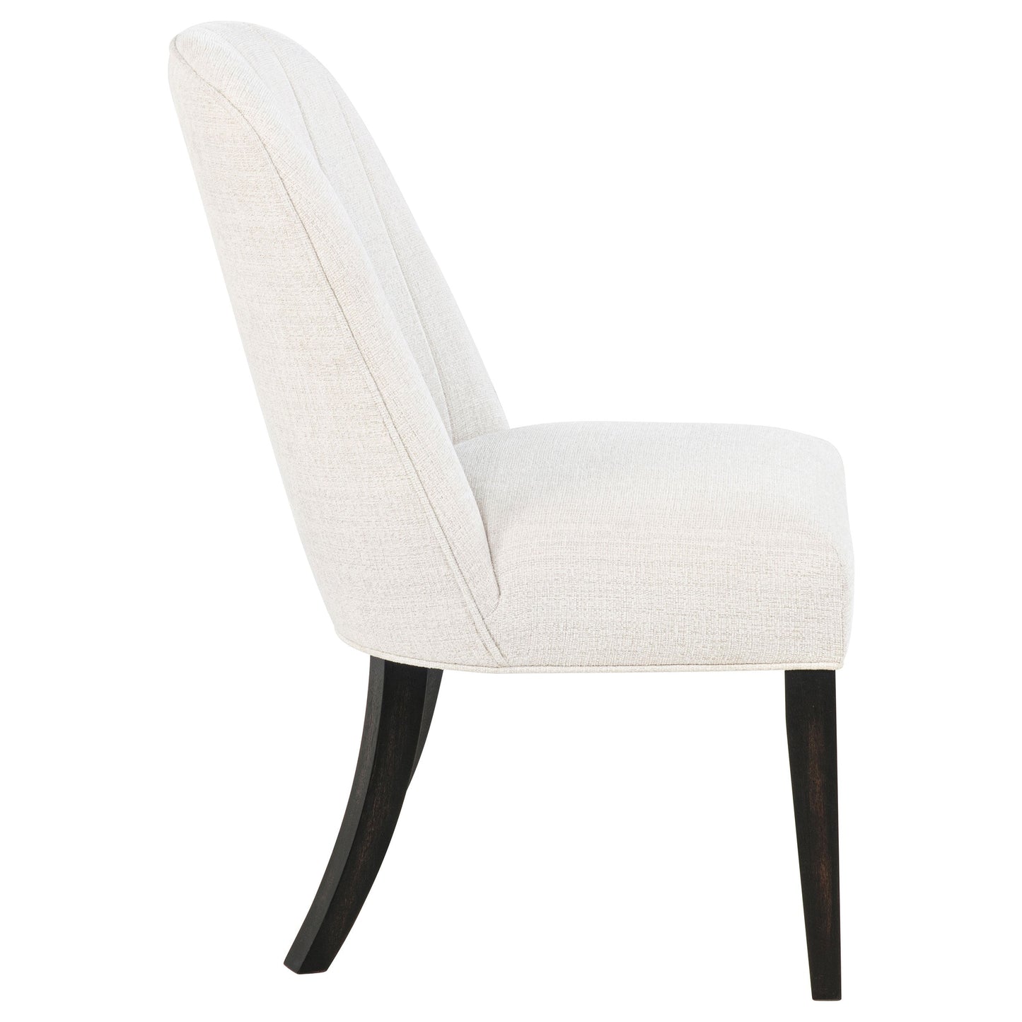 Chaise de salle à manger rembourrée Leandro crème (lot de 2)