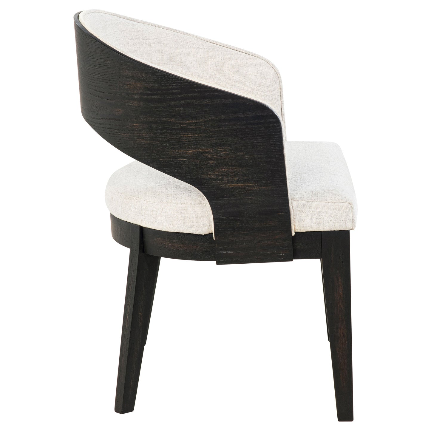 Chaise de salle à manger rembourrée Leandro crème (lot de 2)