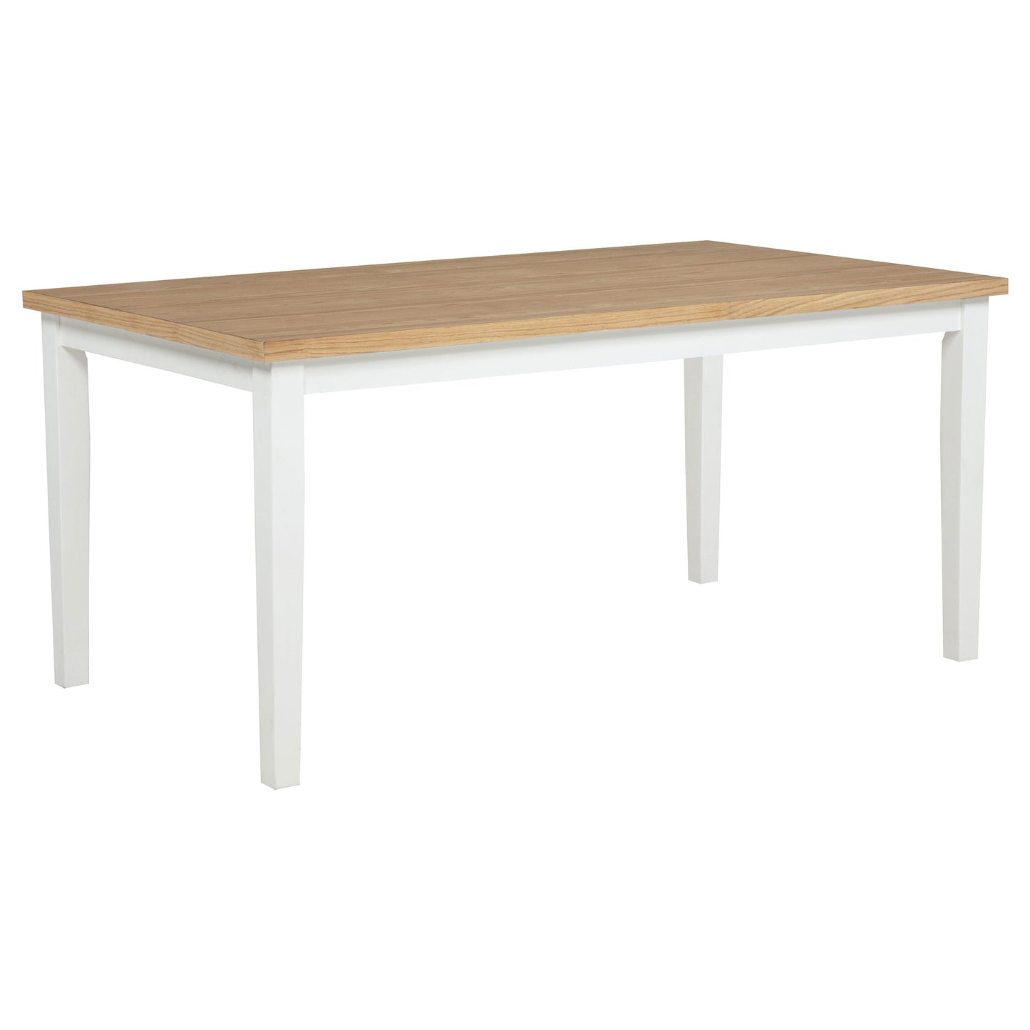 Ensemble de salle à manger rectangulaire Andrews 7 pièces en frêne clair et blanc