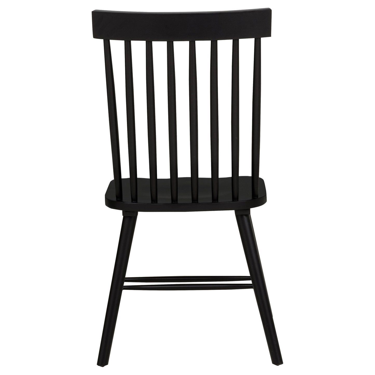 Chaise de salle à manger Andrews Windsor à dossier fuseau, noire