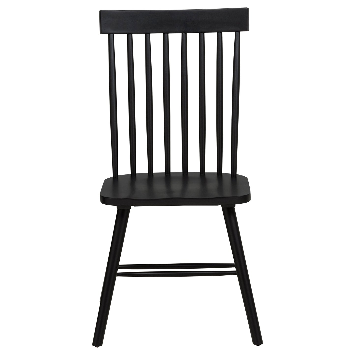 Chaise de salle à manger Andrews Windsor à dossier fuseau, noire