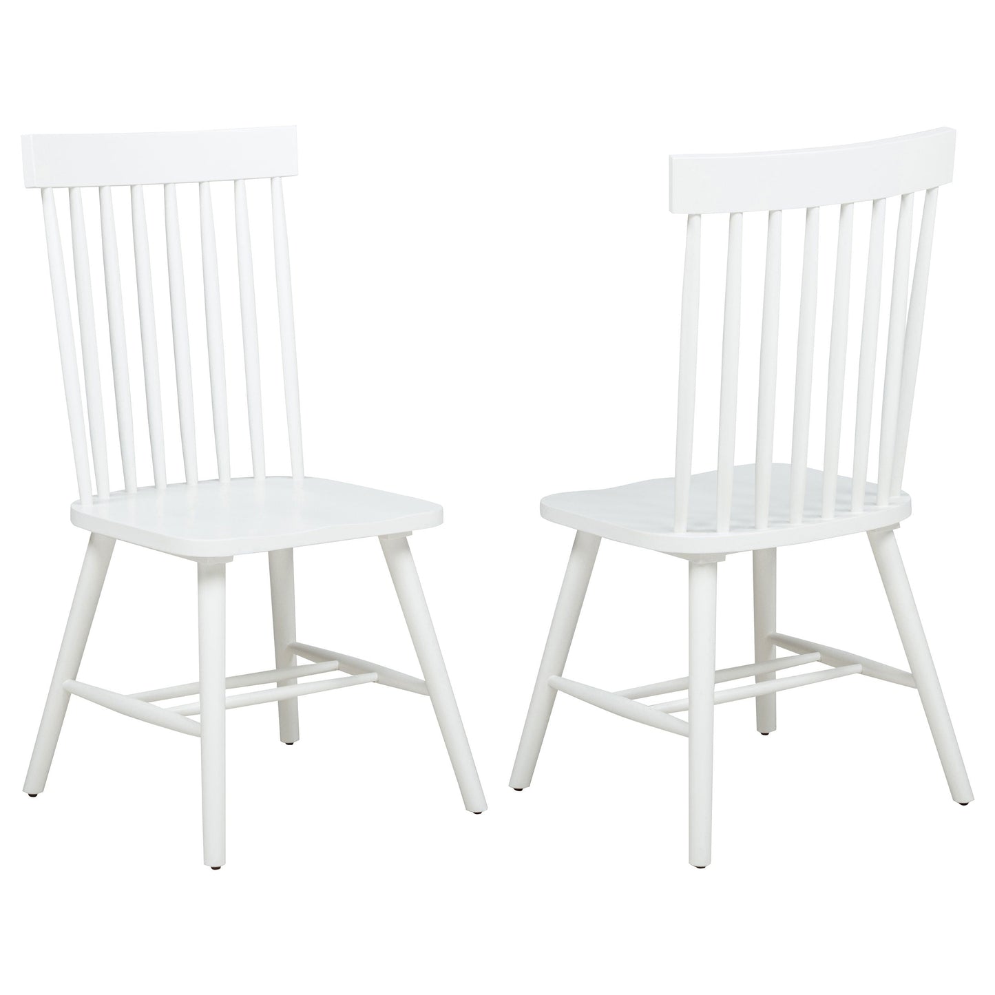 Chaise de salle à manger Andrews Windsor à dossier fuseau, blanche