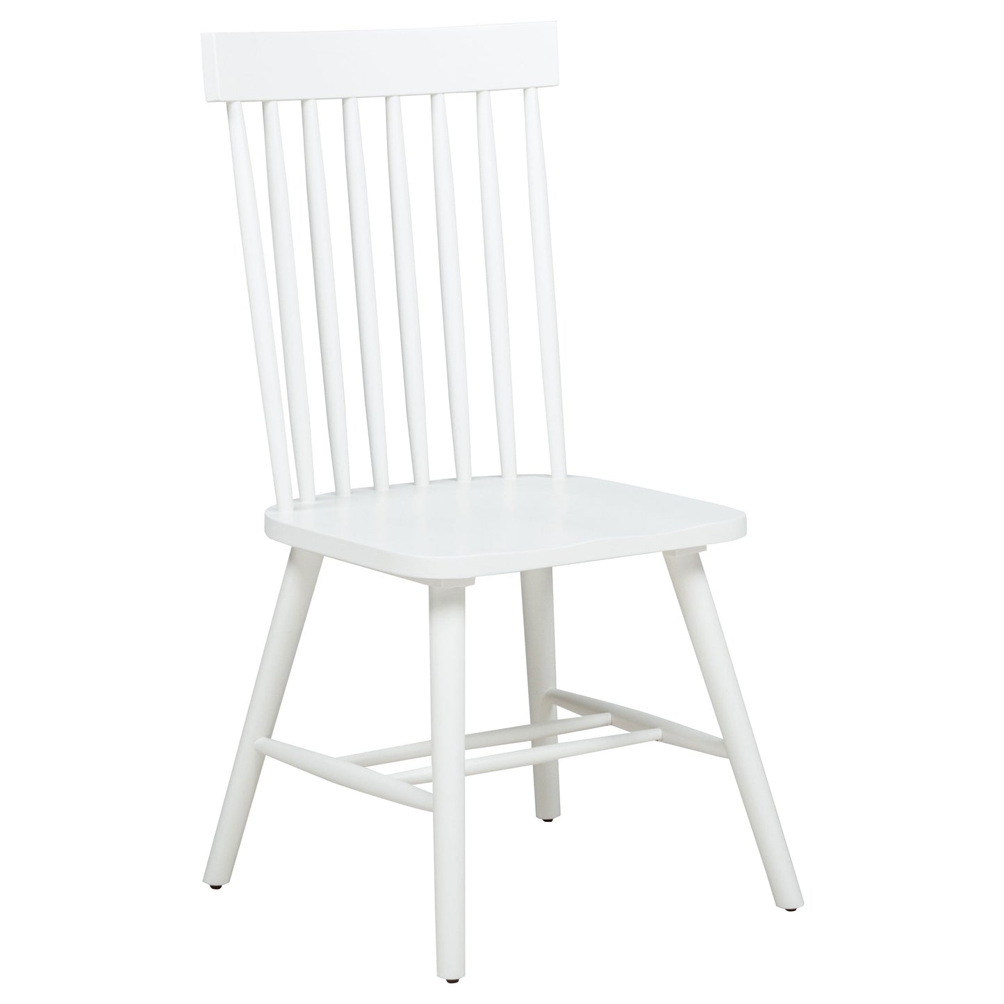 Chaise de salle à manger Andrews Windsor à dossier fuseau, blanche