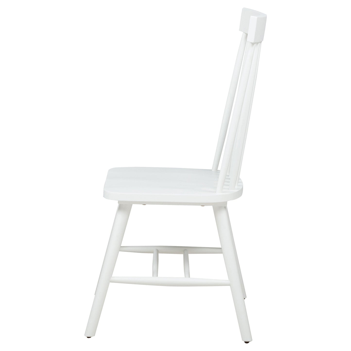 Chaise de salle à manger Andrews Windsor à dossier fuseau, blanche