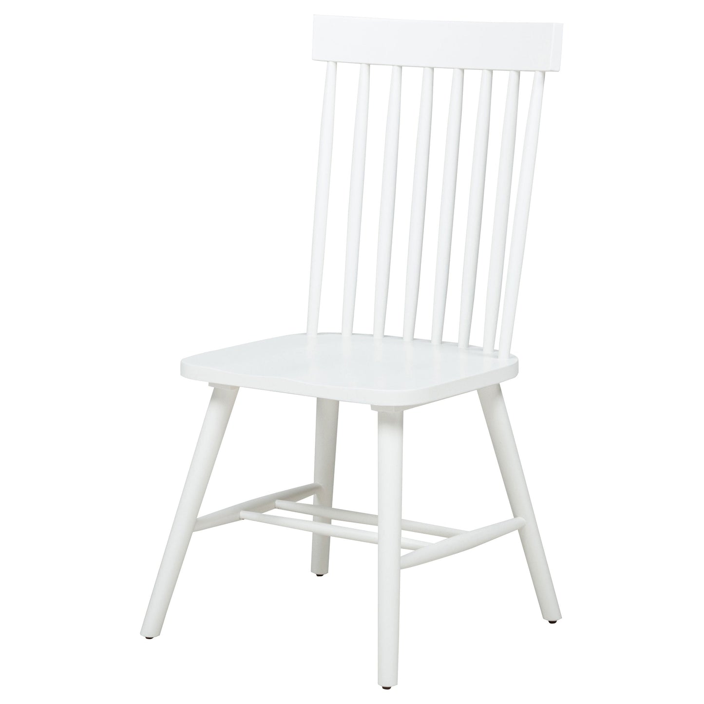 Chaise de salle à manger Andrews Windsor à dossier fuseau, blanche