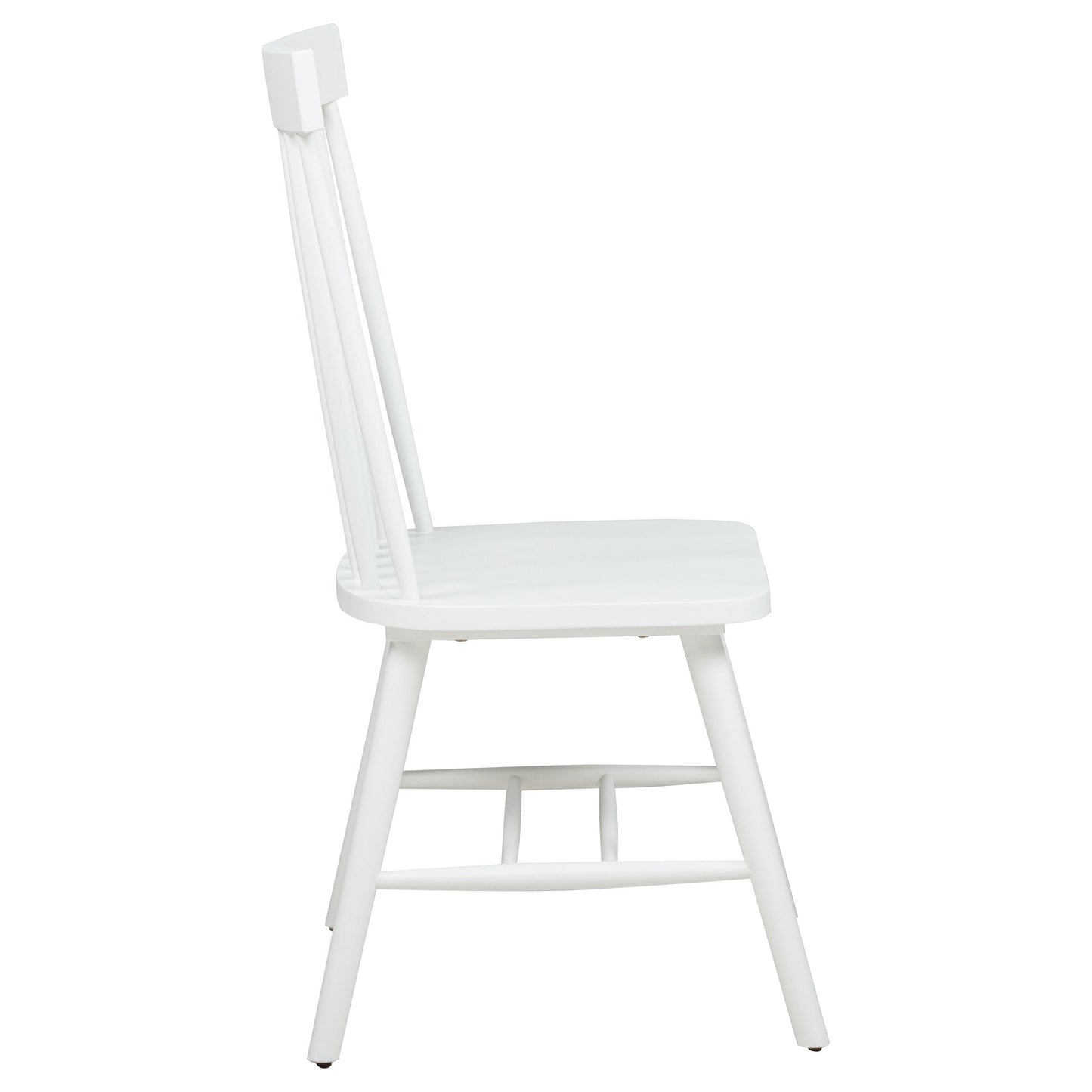 Chaise de salle à manger Andrews Windsor à dossier fuseau, blanche