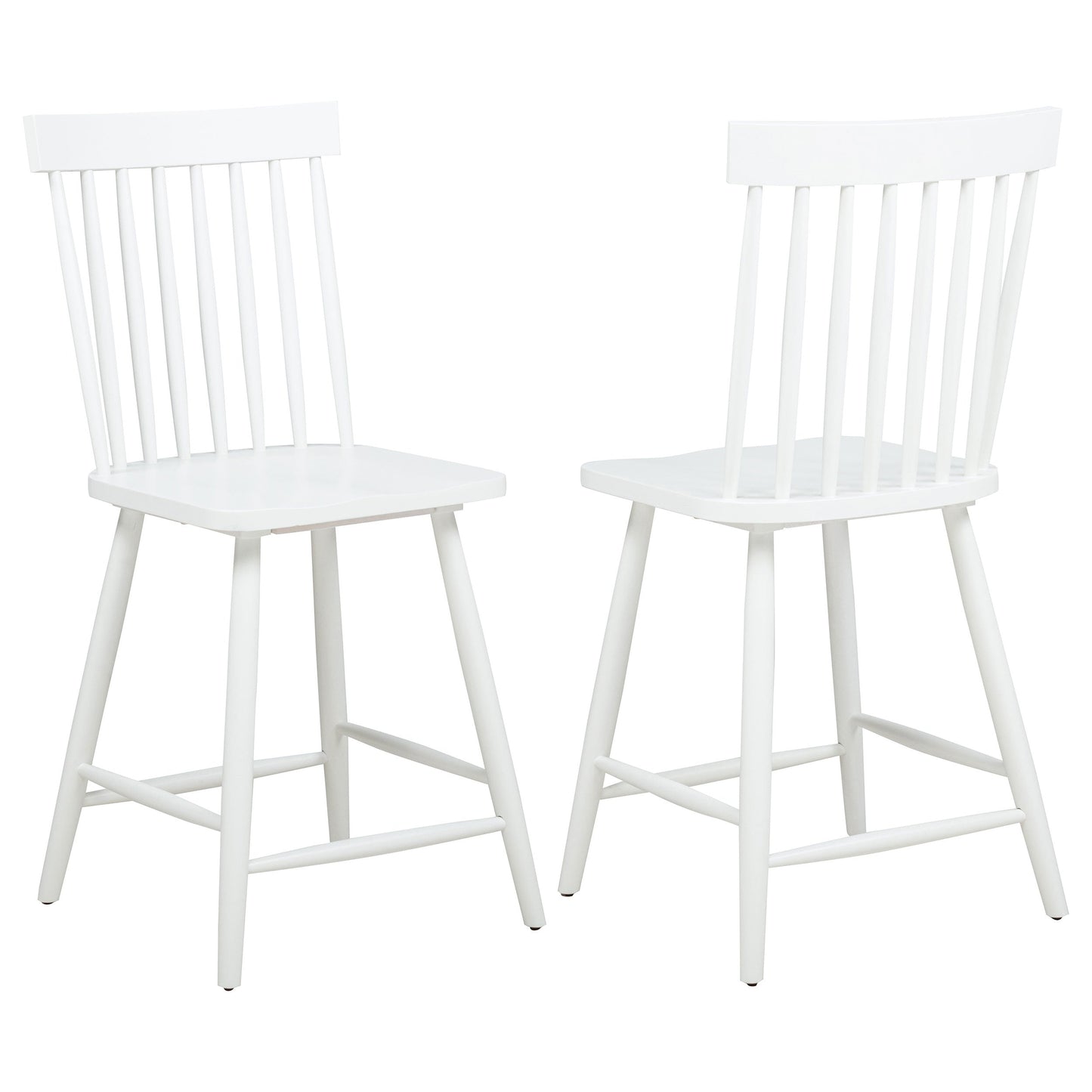 Chaise de salle à manger hauteur comptoir Andrews Windsor blanche