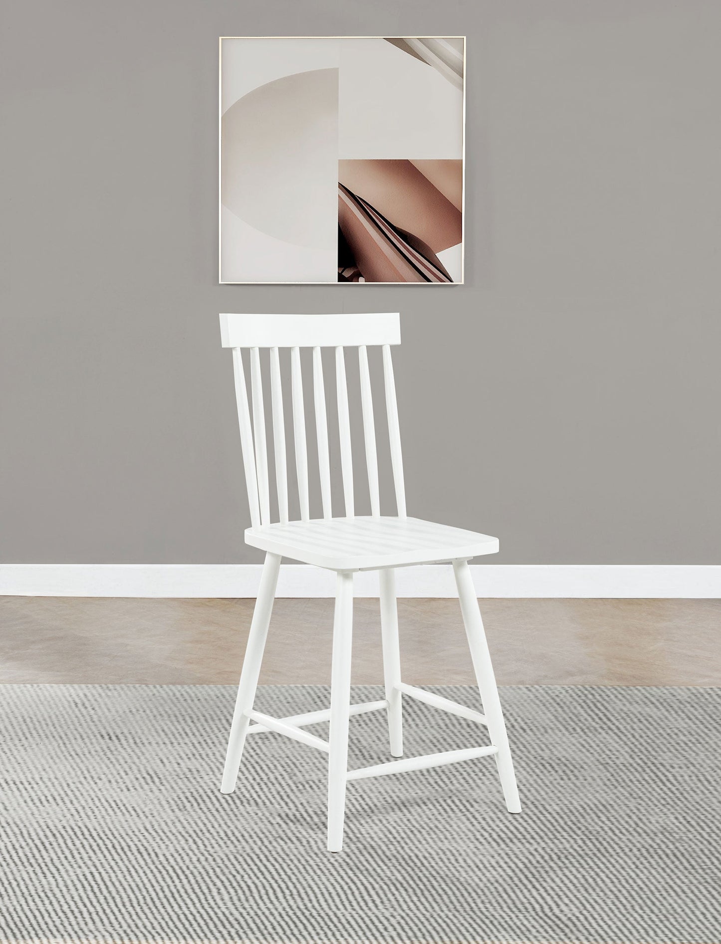 Chaise de salle à manger hauteur comptoir Andrews Windsor blanche