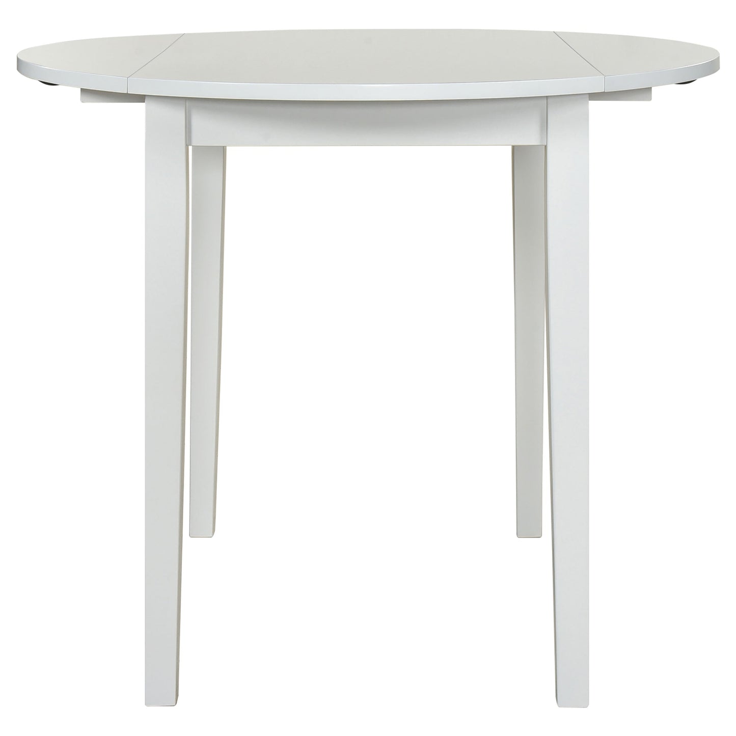 Ensemble de table à manger ronde à abattants Bucknell, 3 pièces, blanc