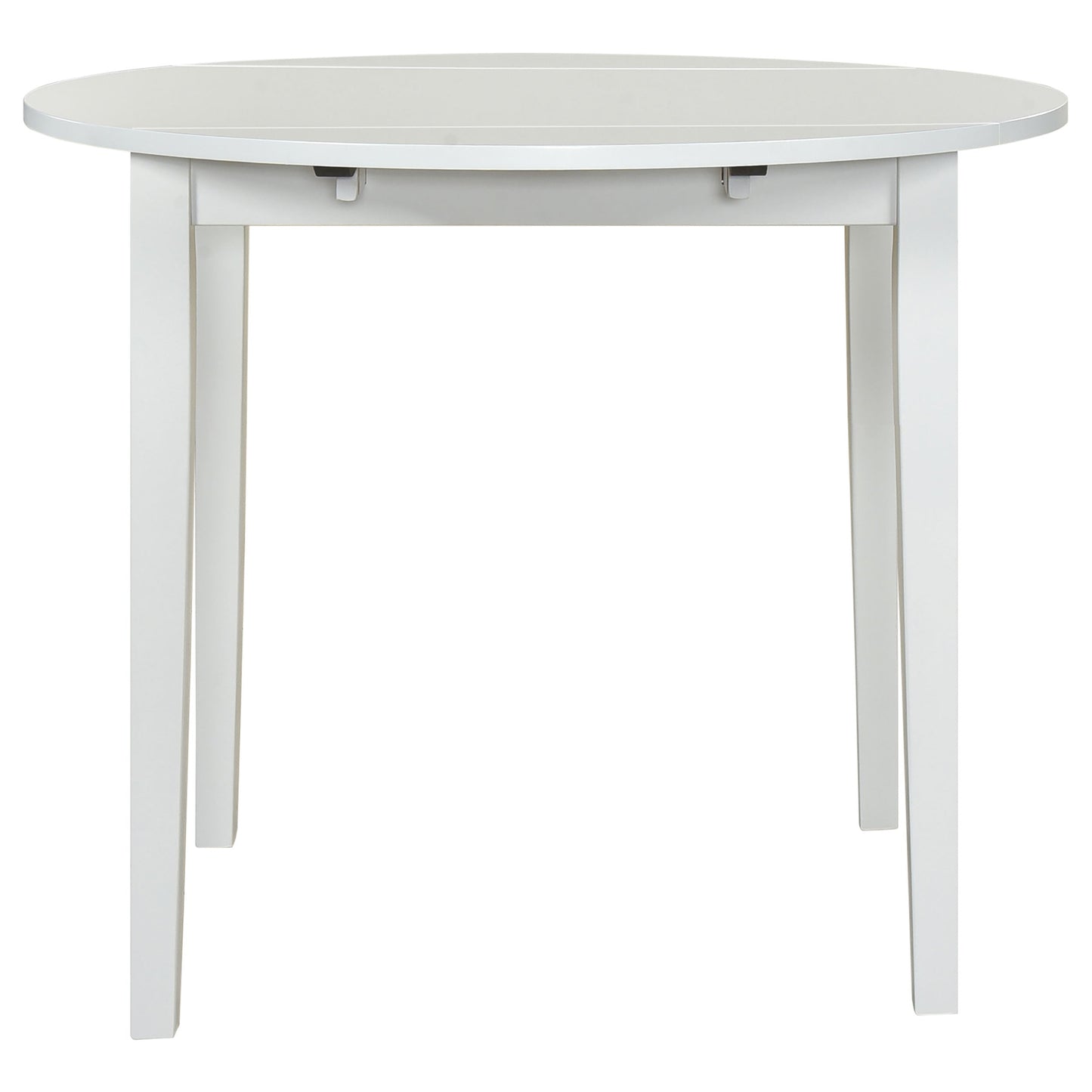 Ensemble de table à manger ronde à abattants Bucknell, 3 pièces, blanc