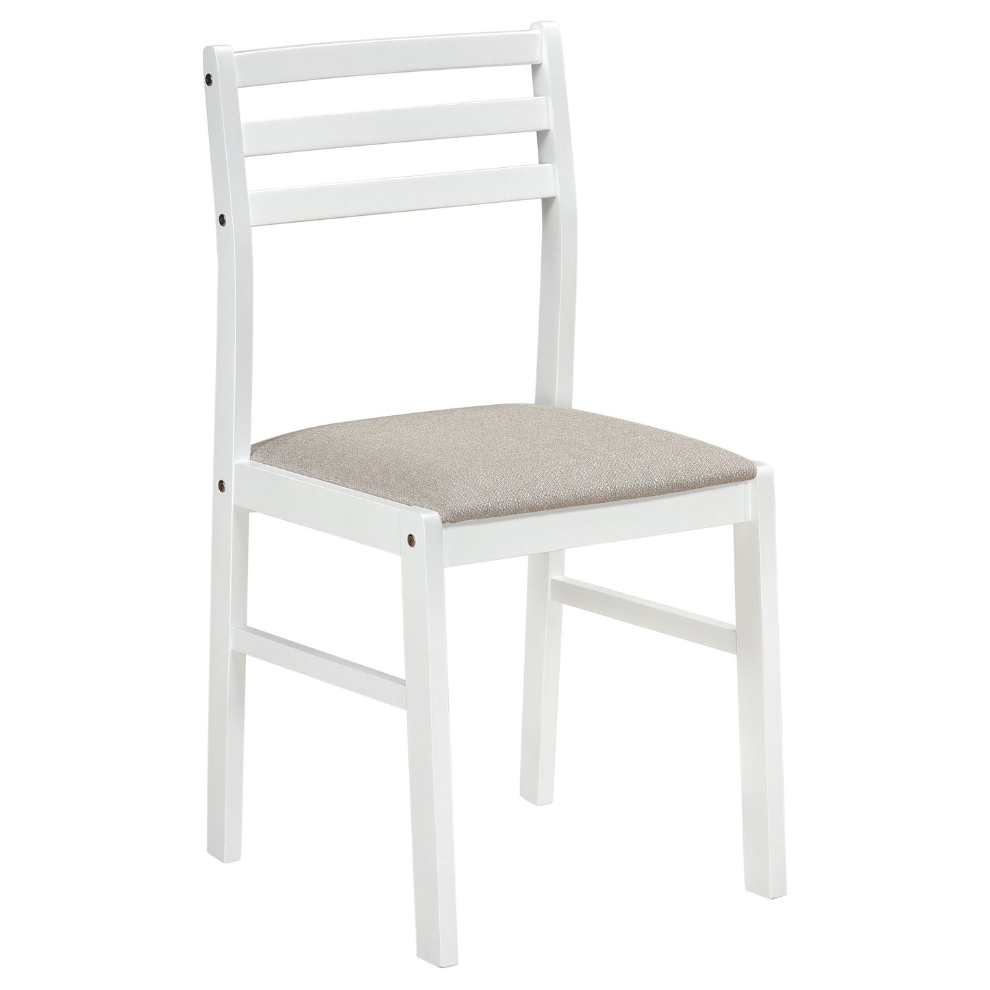 Ensemble de table à manger ronde à abattants Bucknell, 3 pièces, blanc