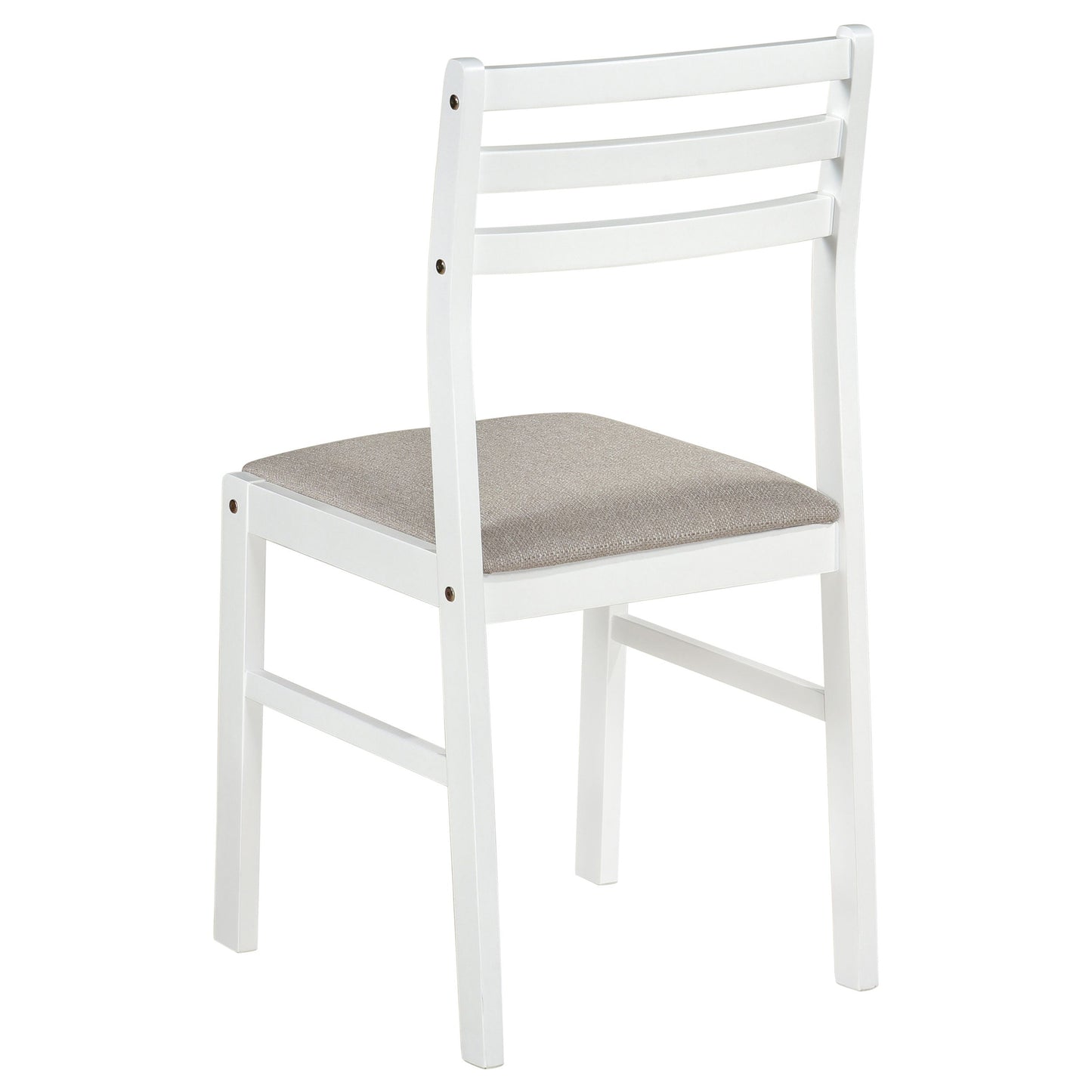 Ensemble de table à manger ronde à abattants Bucknell, 3 pièces, blanc