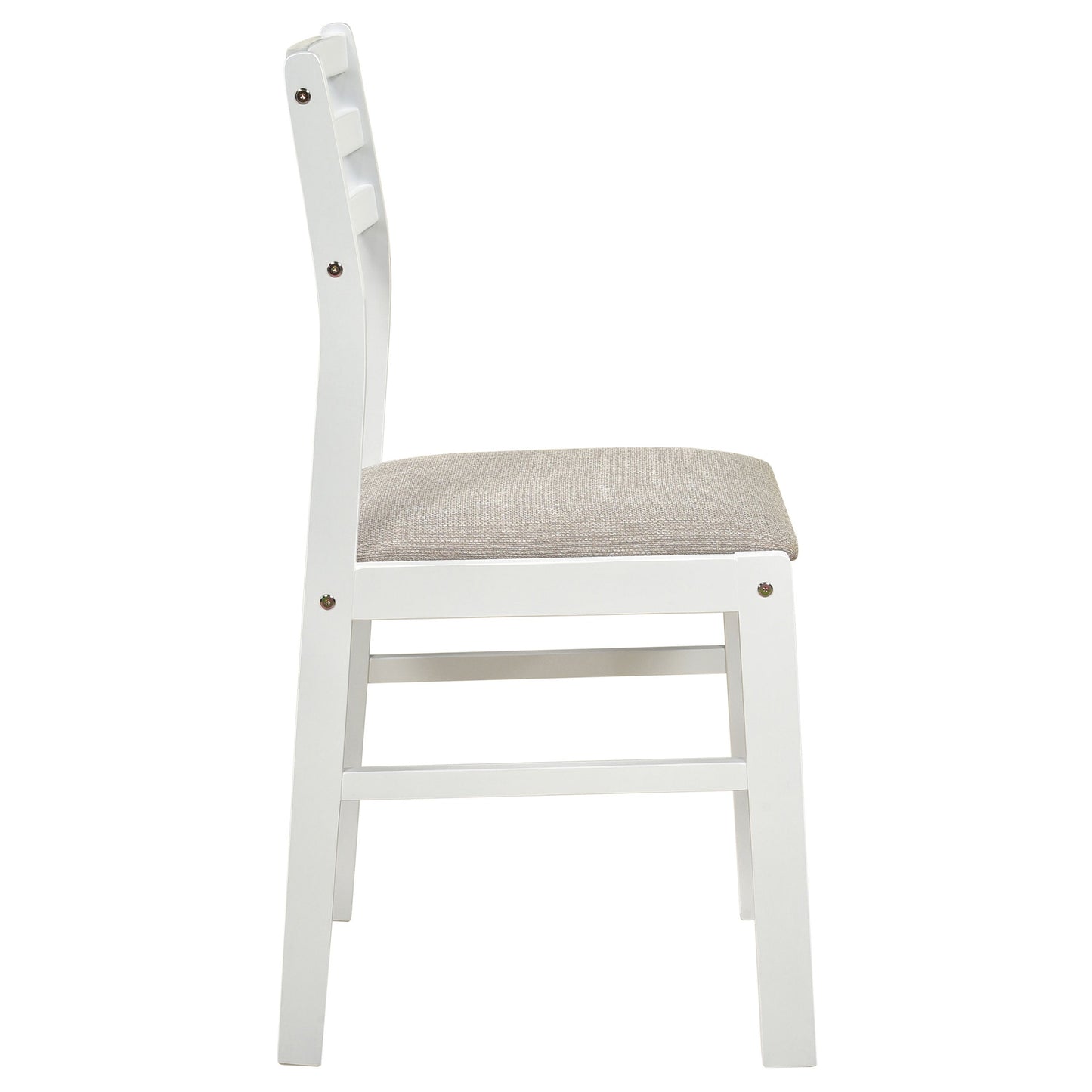 Ensemble de table à manger ronde à abattants Bucknell, 3 pièces, blanc