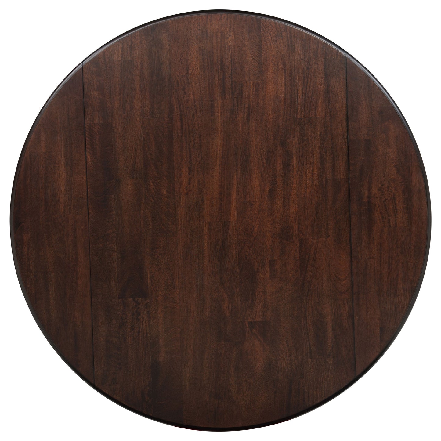 Ensemble de table à manger ronde en bois Barton 5 pièces, brun foncé