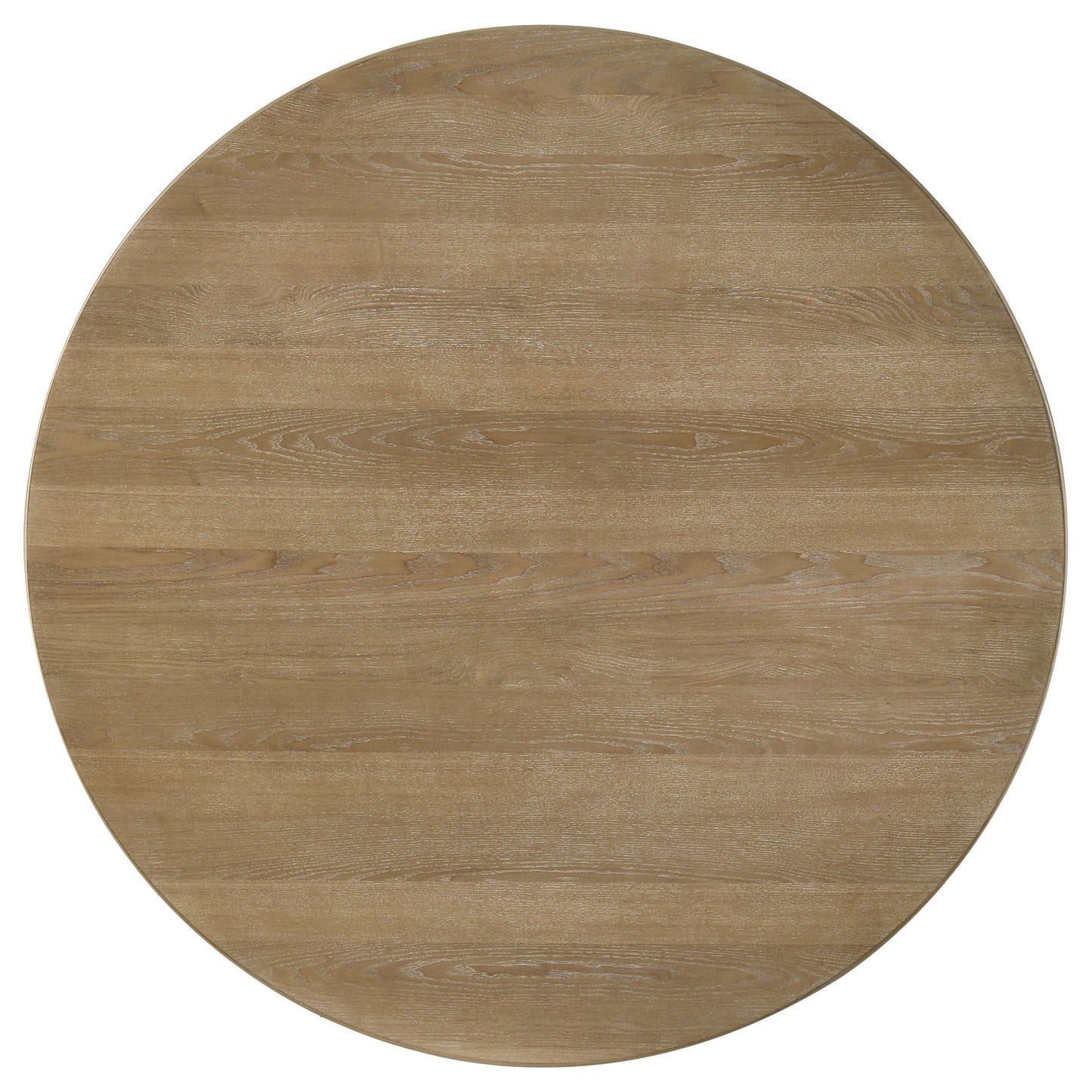 Table à manger ronde Adina en bois brun clair vieilli de 53 pouces