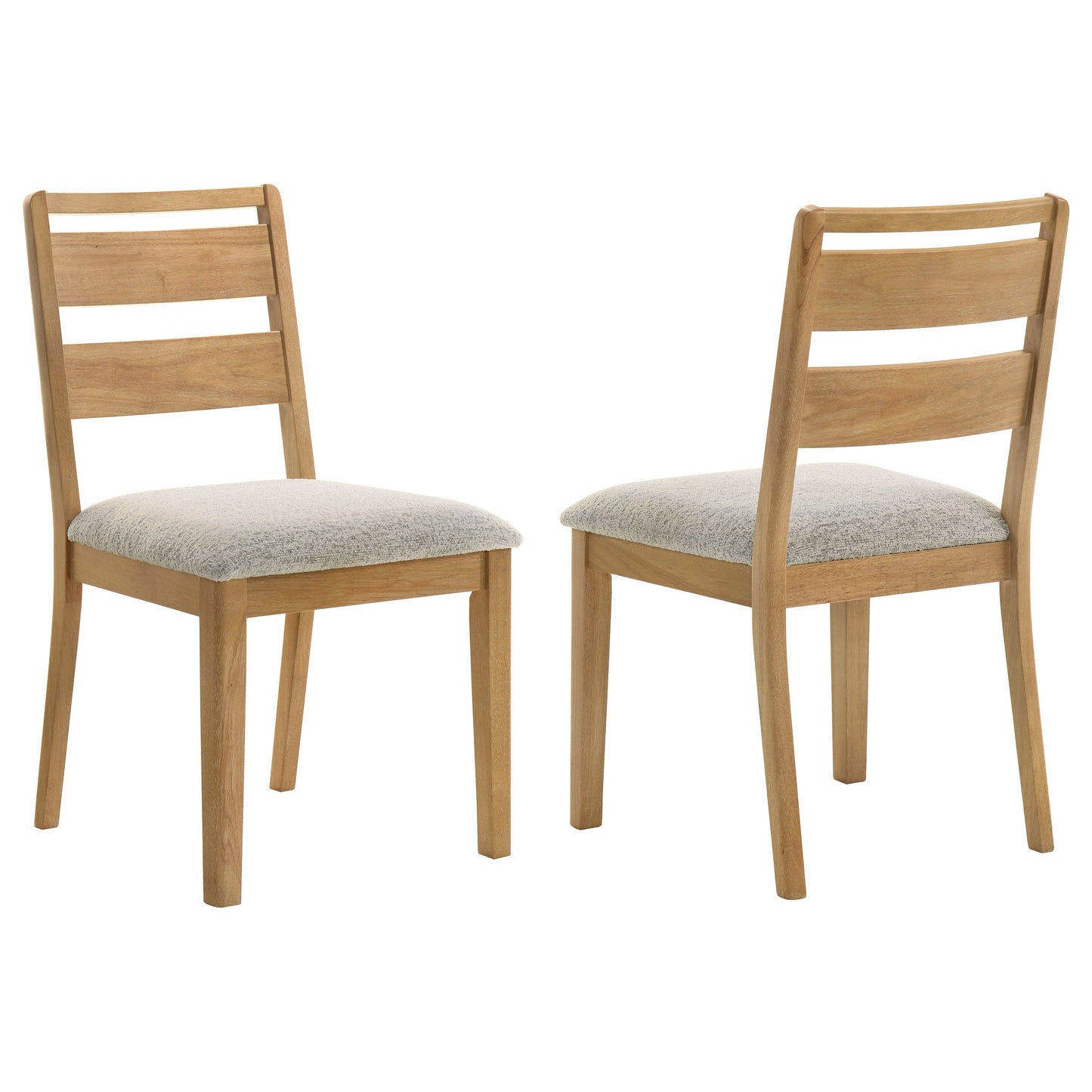 Chaise de salle à manger Duncan à dossier échelle en chêne délavé (lot de 2)