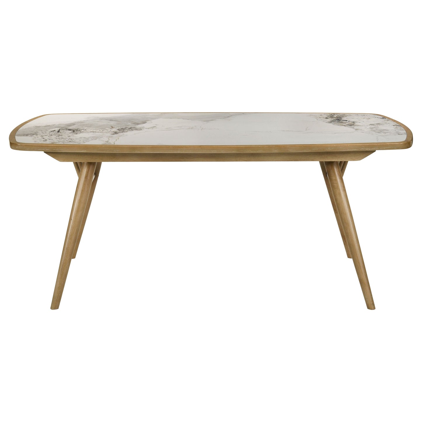 Table à manger rectangulaire Croyden 73 pouces, finition naturelle patinée