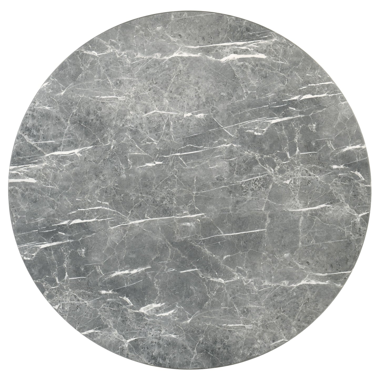 Ensemble de table à manger ronde Franklin 5 pièces gris et chêne foncé