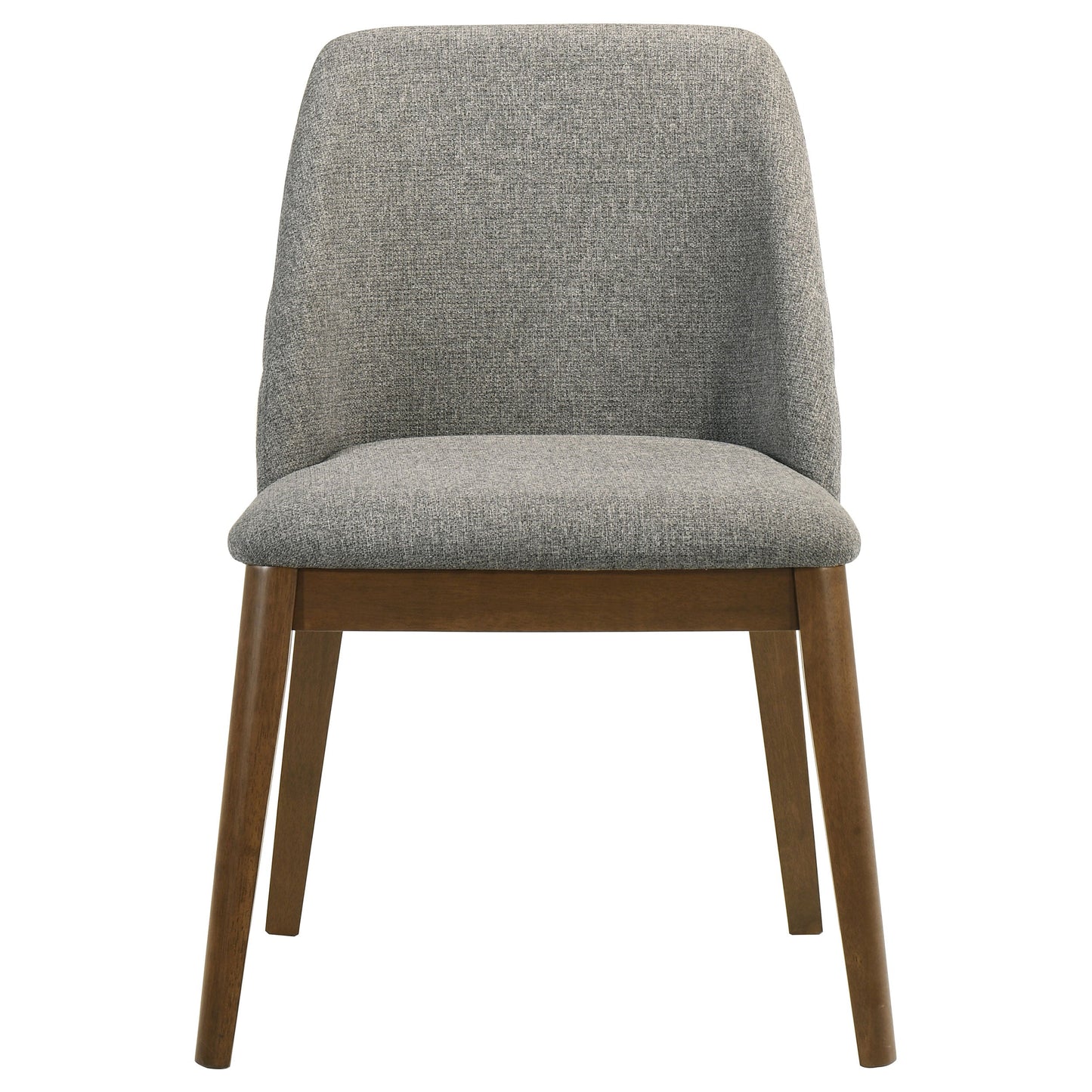 Ensemble de table à manger ronde Franklin 5 pièces gris et chêne foncé