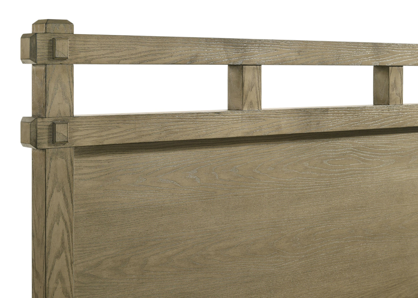 Ensemble de chambre à coucher Hazlewood 4 pièces avec lit king size oriental en chêne de vigne