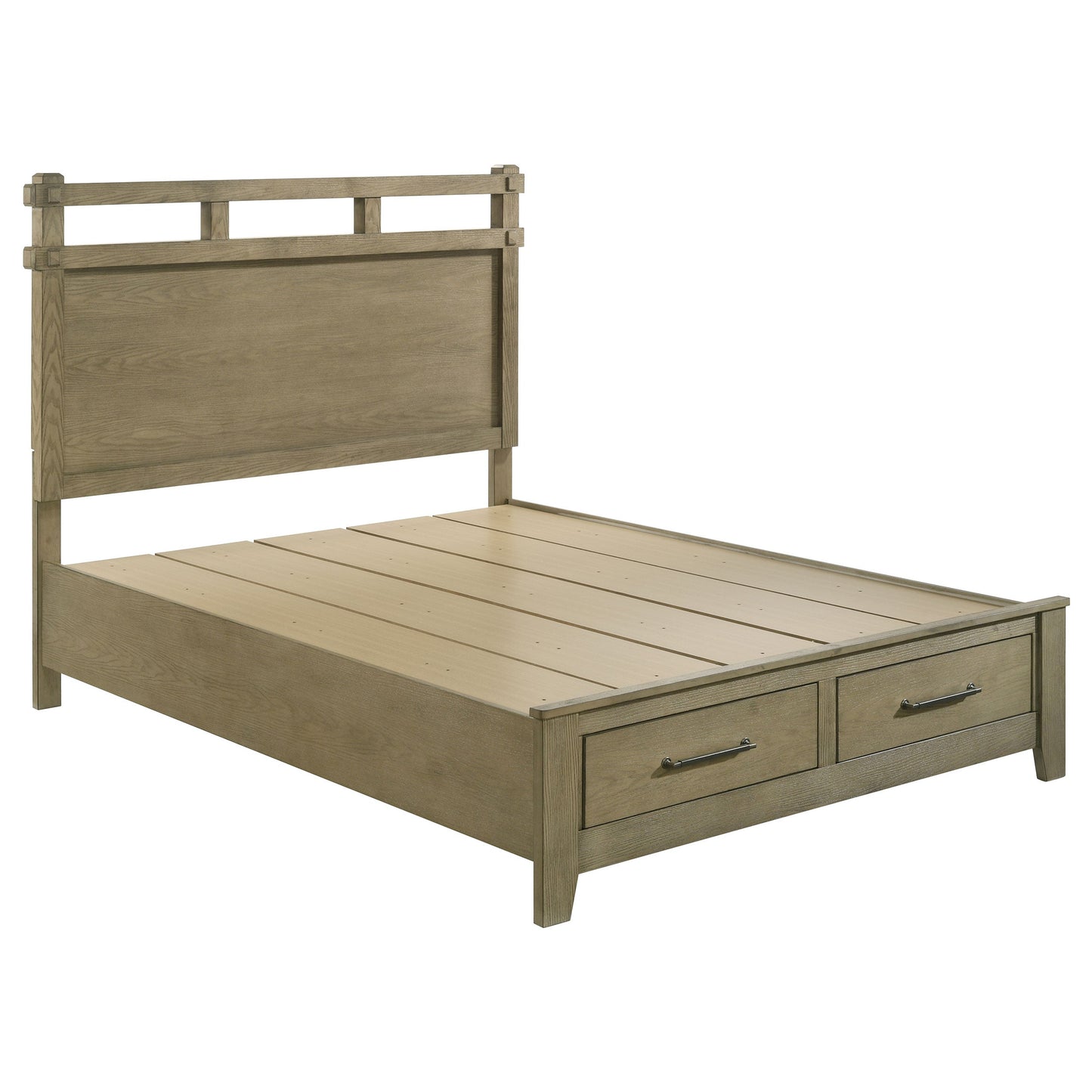 Ensemble de chambre à coucher 5 pièces Hazlewood avec lit Queen Size, chêne de vignoble