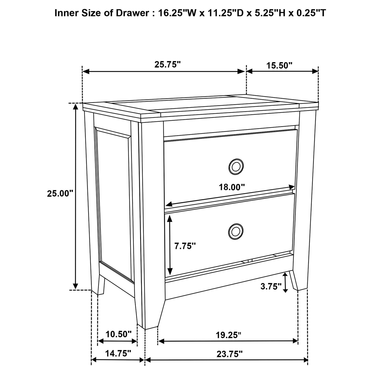 Ensemble de chambre à coucher 5 pièces Hazlewood avec lit Queen Size, chêne de vignoble