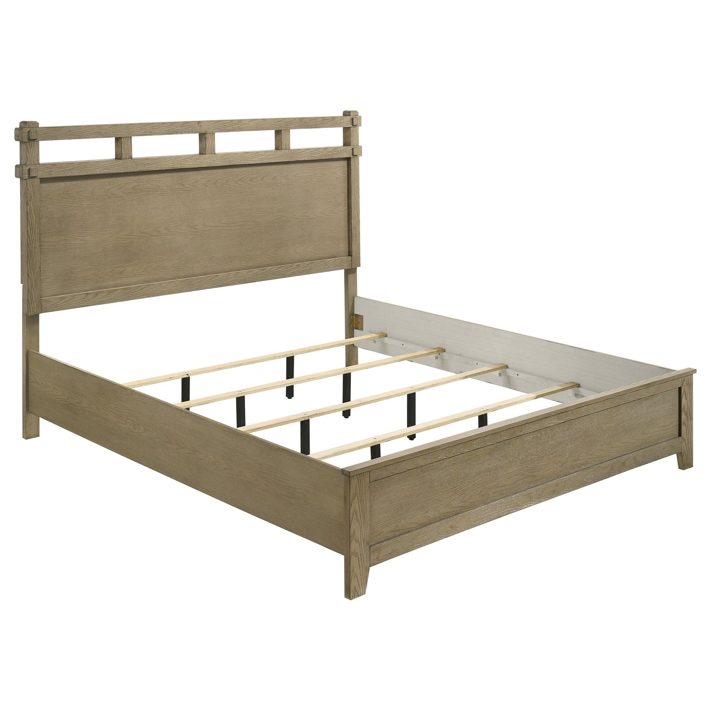 Ensemble de chambre à coucher Hazlewood 5 pièces avec lit king size oriental en chêne de vignoble