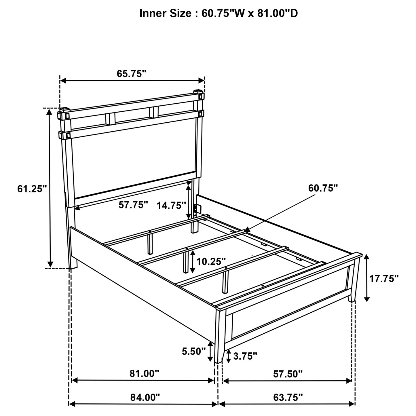 Ensemble de chambre à coucher Hazlewood 4 pièces avec lit Queen Size, chêne de vignoble