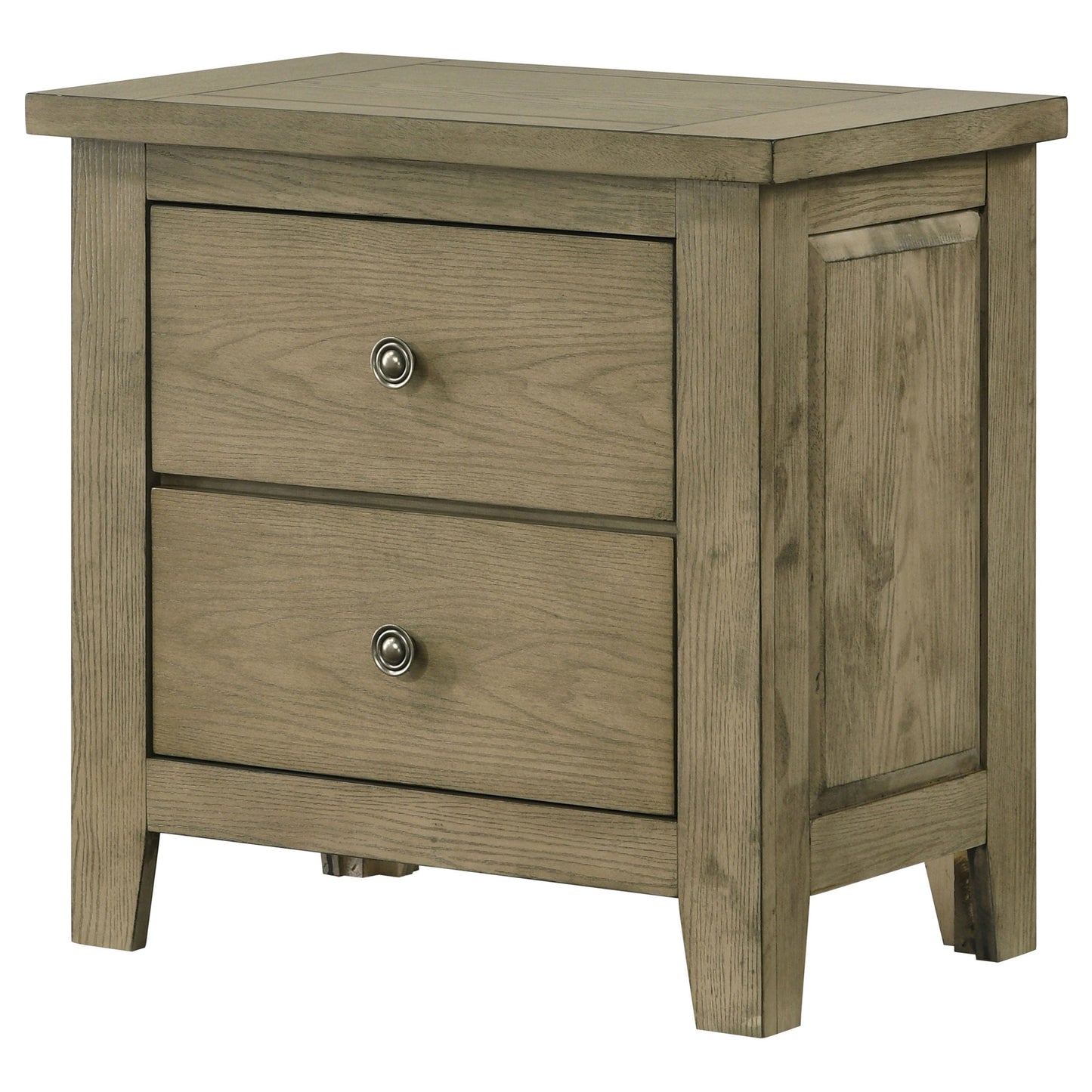 Table de chevet à 2 tiroirs Hazlewood en chêne de vigne