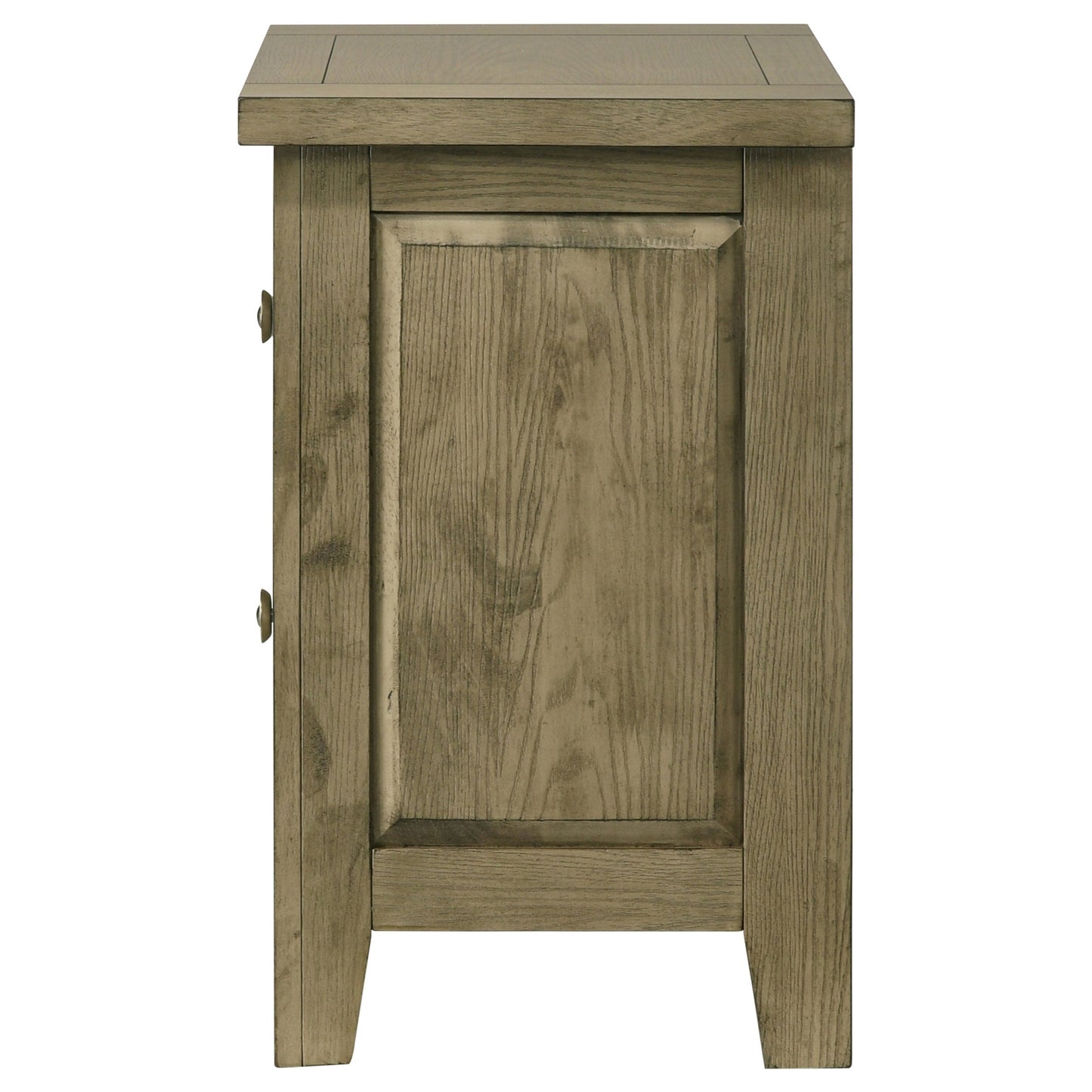 Table de chevet à 2 tiroirs Hazlewood en chêne de vigne