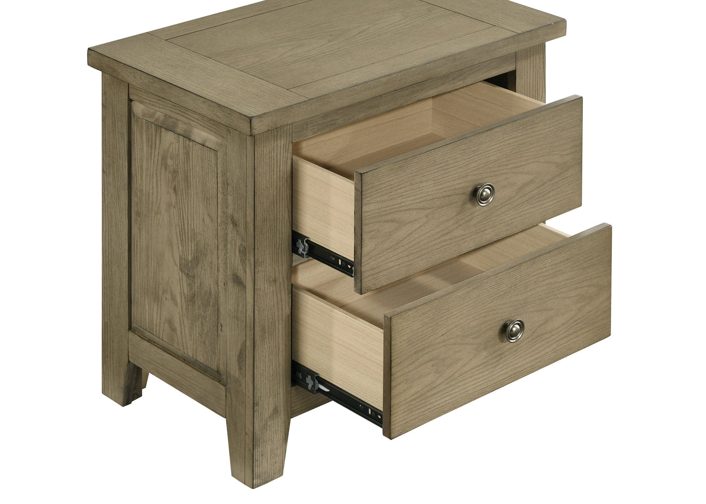 Table de chevet à 2 tiroirs Hazlewood en chêne de vigne