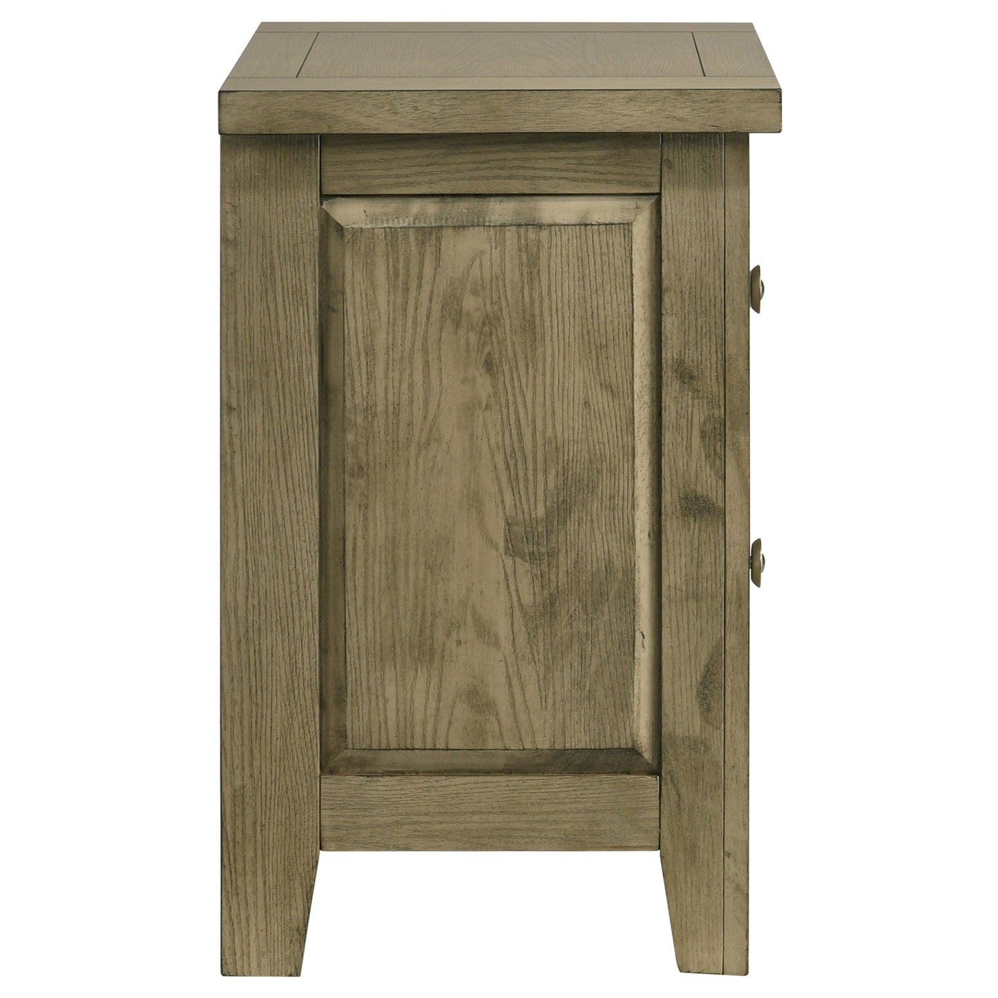 Table de chevet à 2 tiroirs Hazlewood en chêne de vigne