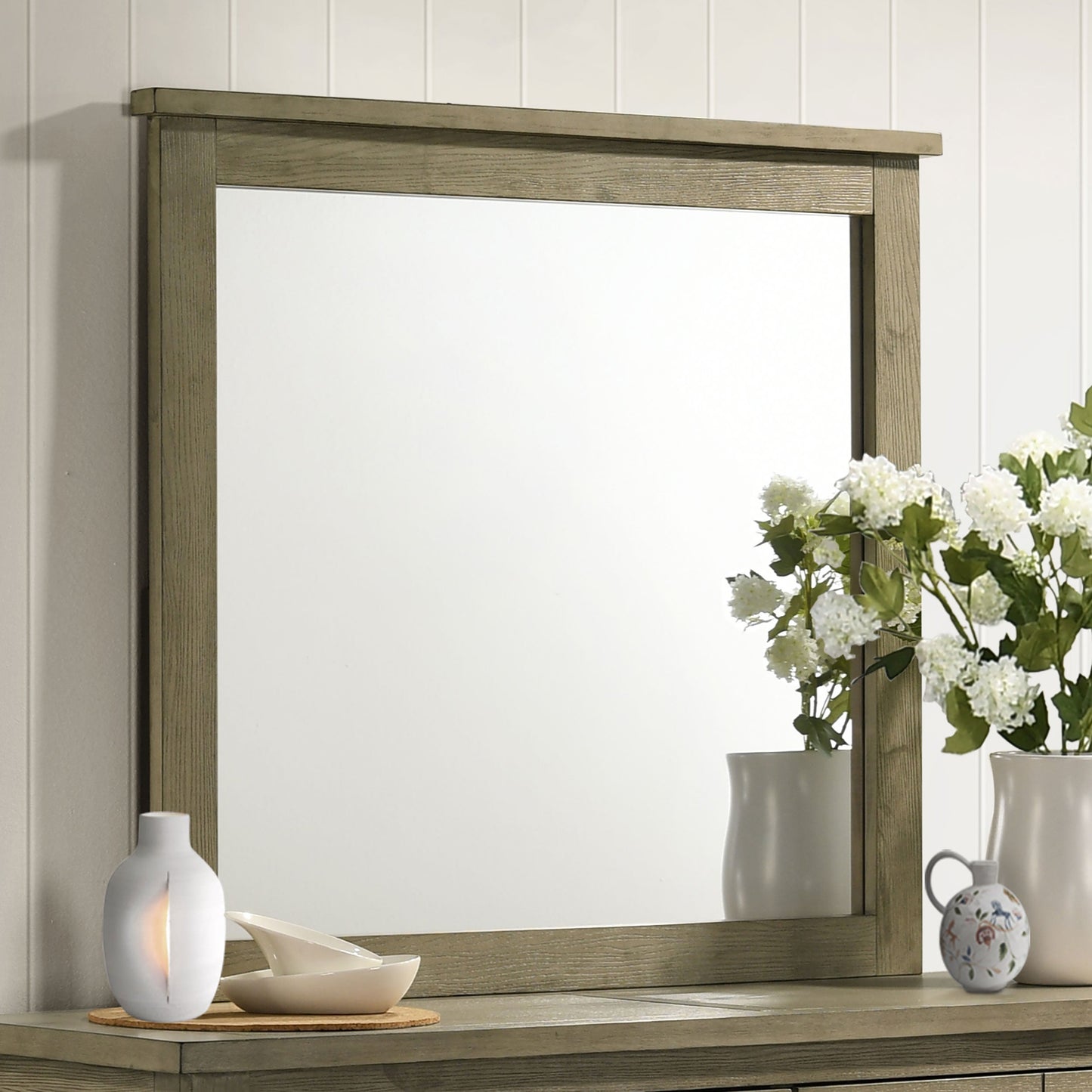 Miroir de commode Hazlewood en chêne de vigne