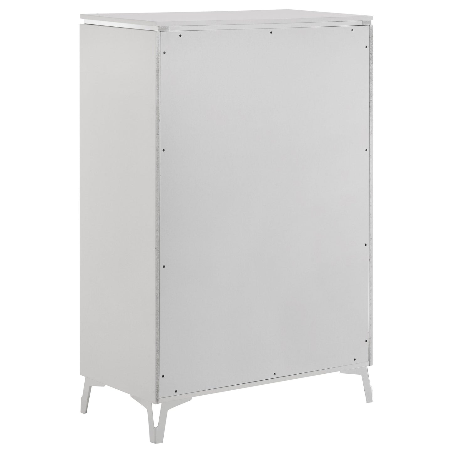 Ensemble de chambre à coucher Cassia 5 pièces avec lit Queen Size à LED, blanc brillant