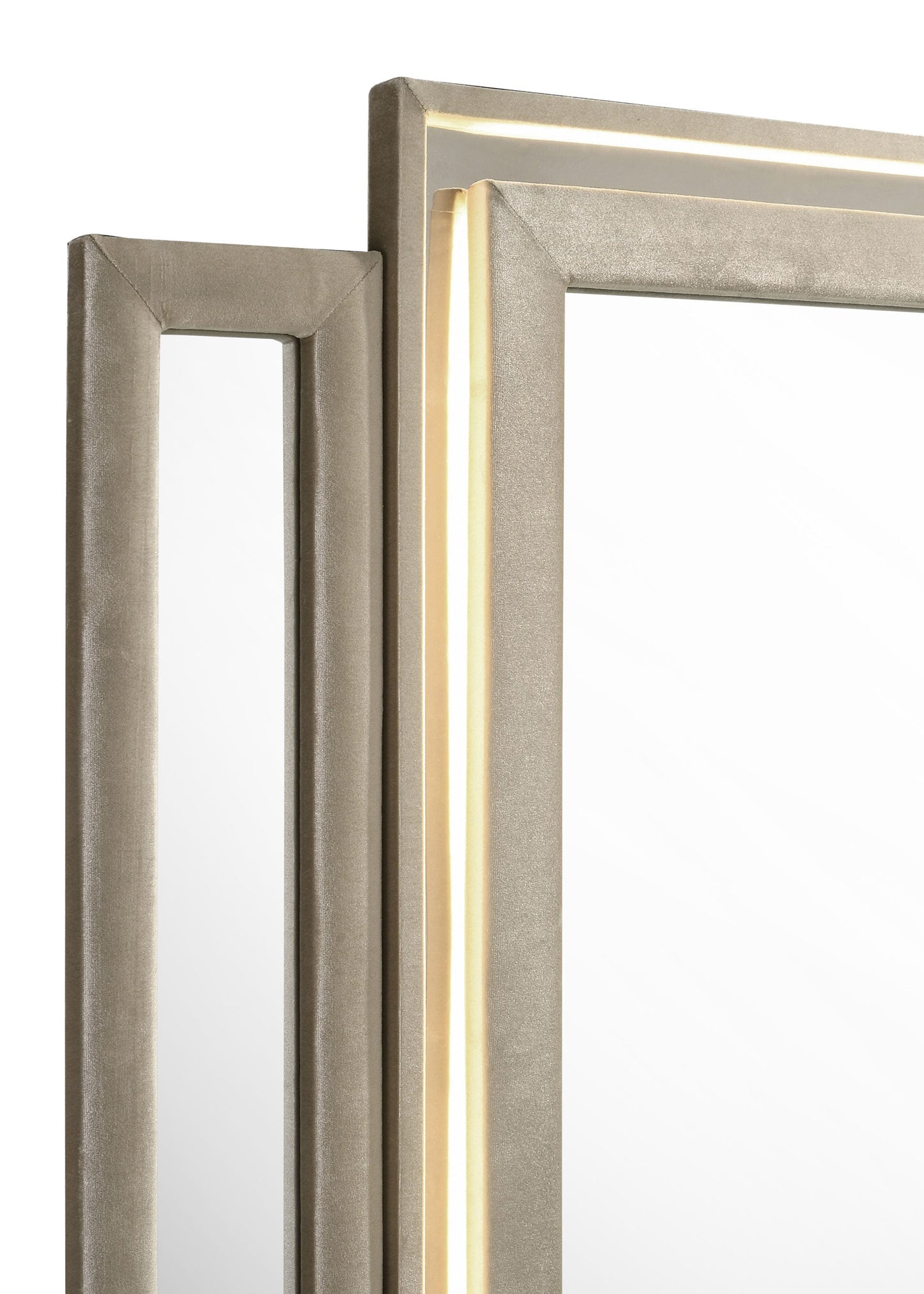 Miroir de coiffeuse LED Lorient Ivoire et Camel