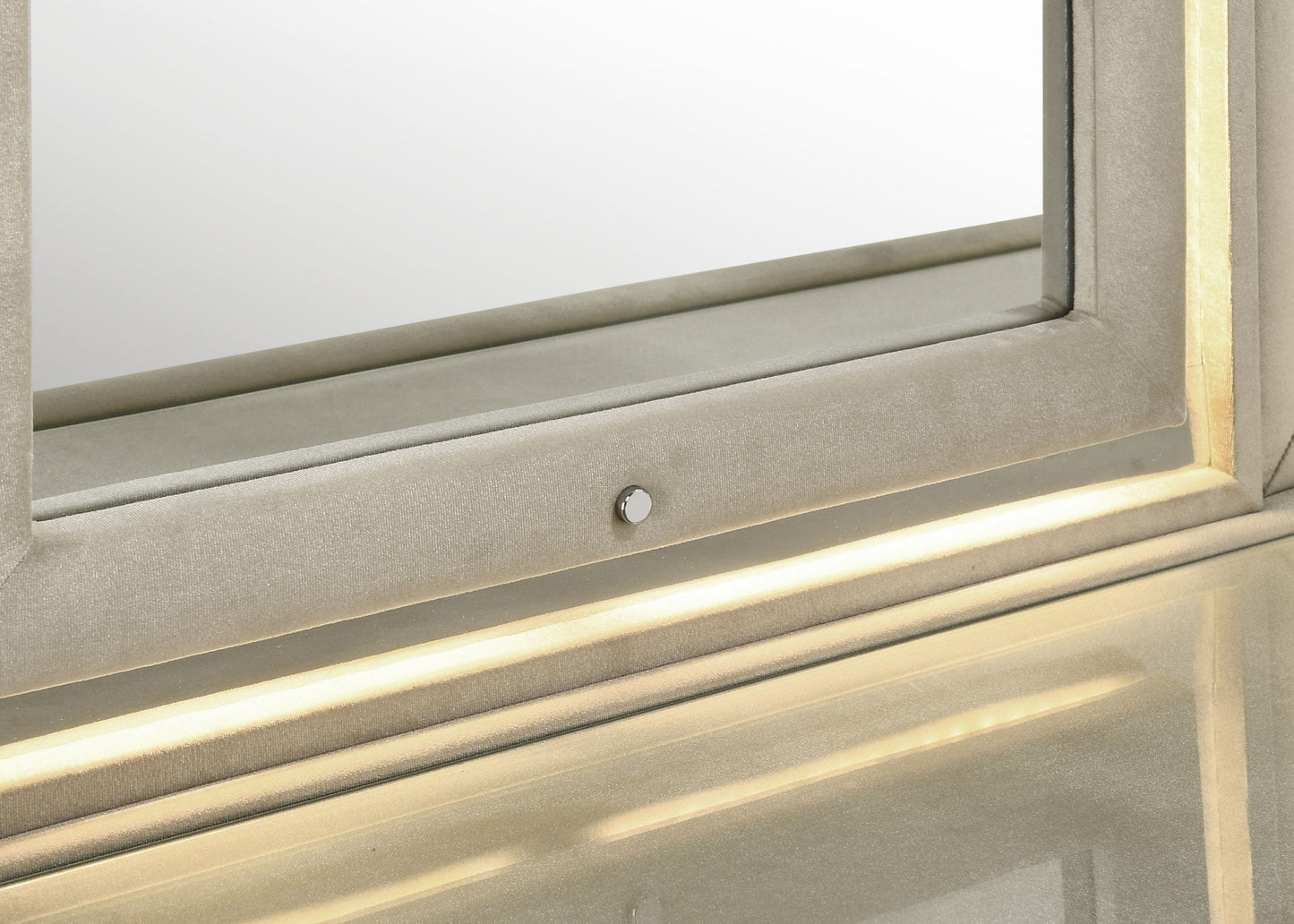 Miroir de coiffeuse LED Lorient Ivoire et Camel