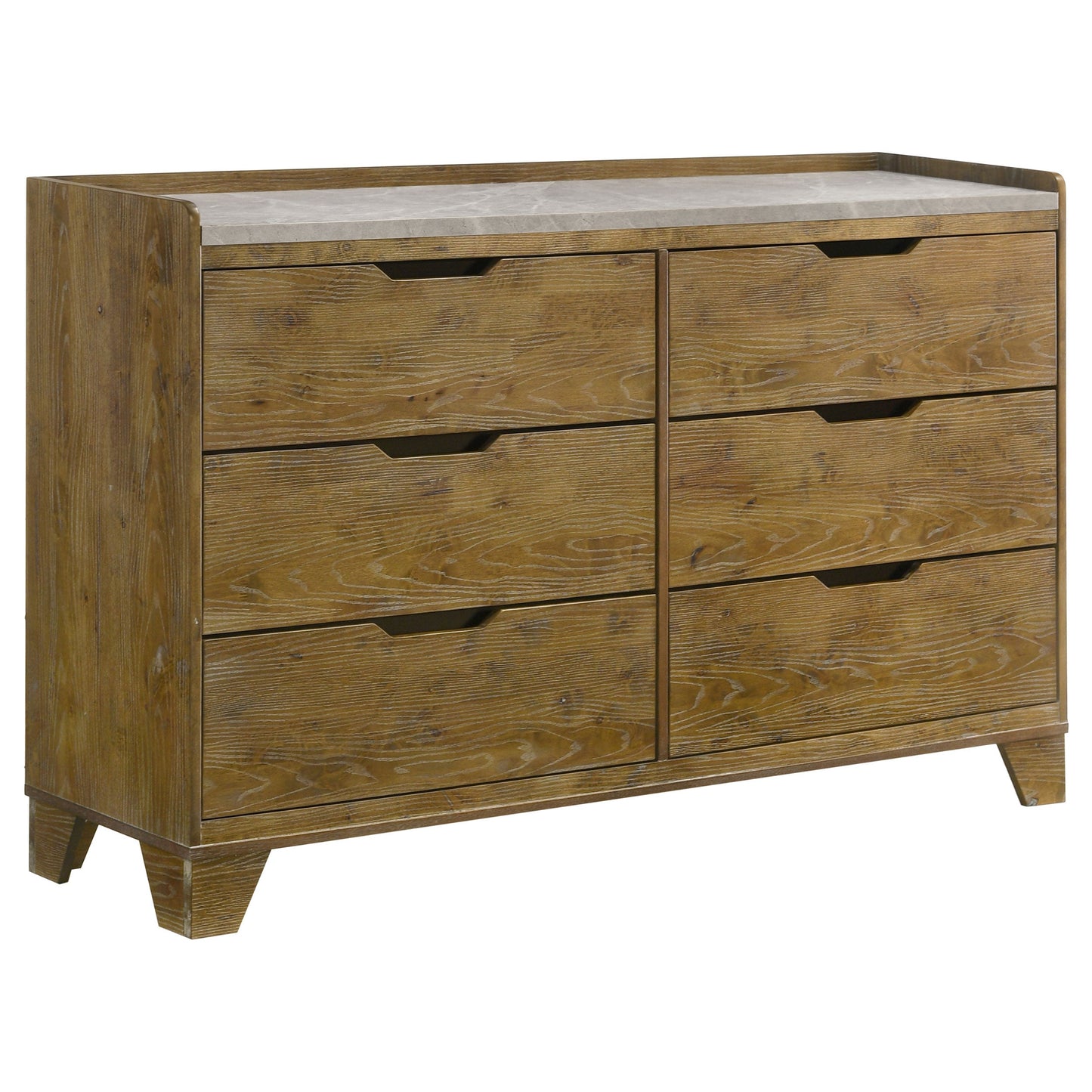 Ensemble de chambre à coucher Henderson 4 pièces avec lit king-size oriental en chêne moyen
