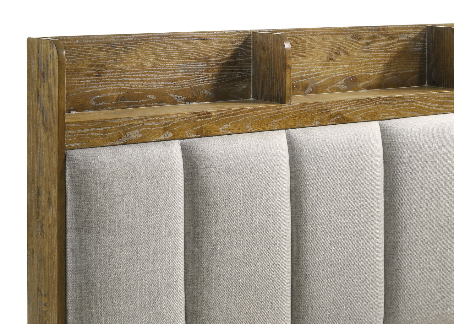 Ensemble de chambre à coucher Henderson 4 pièces avec lit king-size oriental en chêne moyen