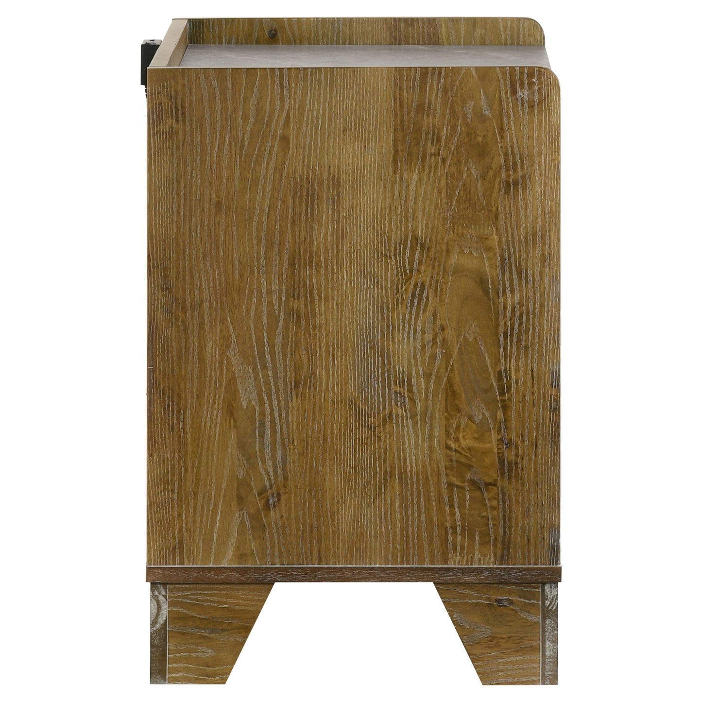 Table de chevet LED Henderson à 1 tiroir en chêne moyen