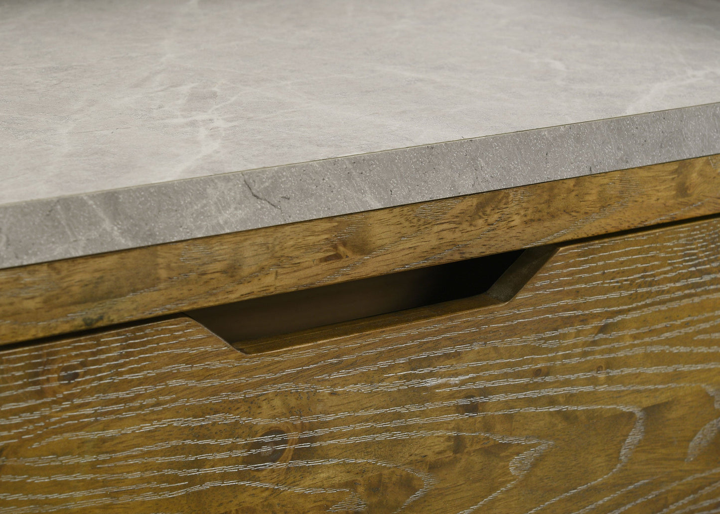 Table de chevet LED Henderson à 1 tiroir en chêne moyen