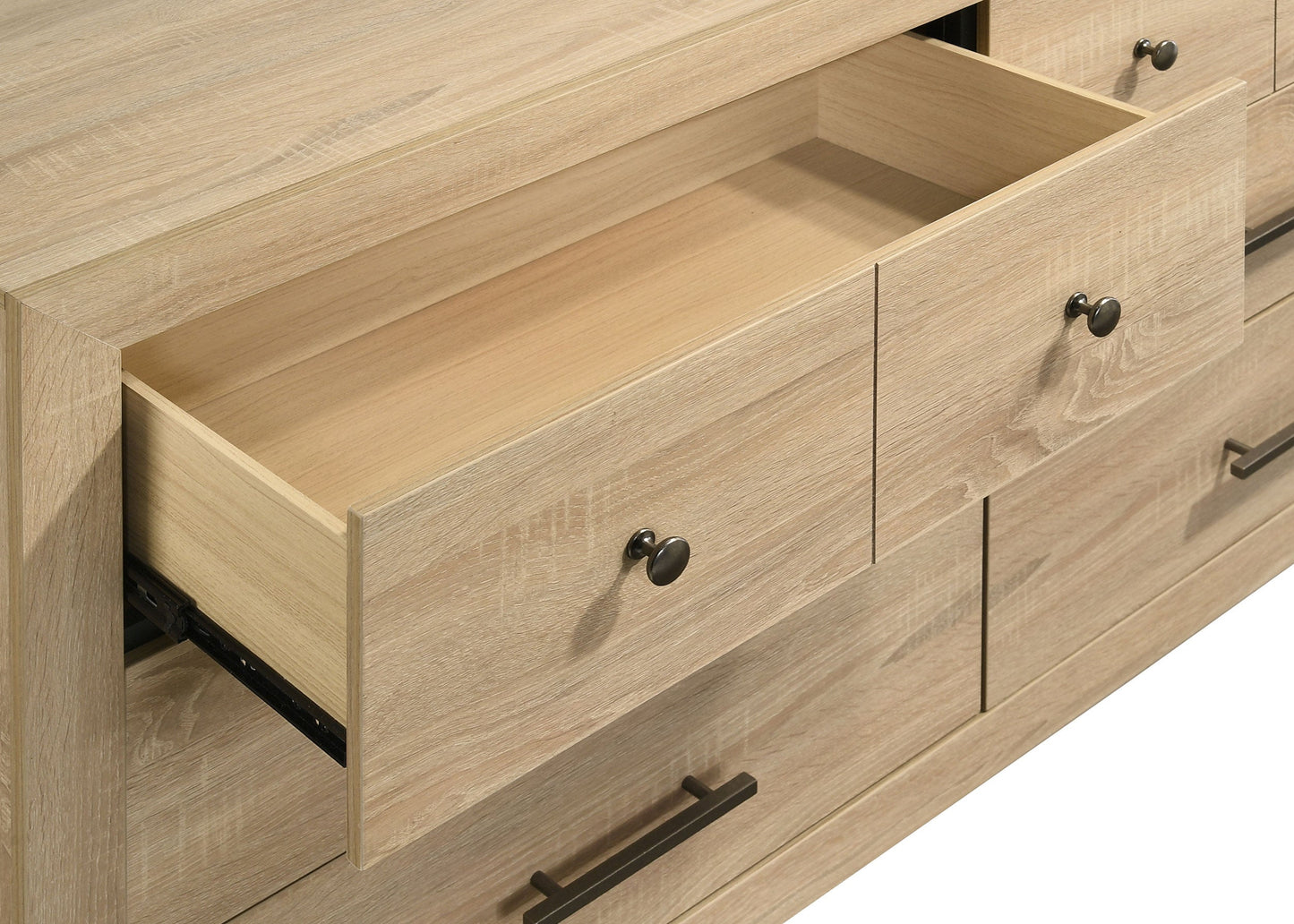 Commode de chambre à 6 tiroirs Arielle en chêne clair