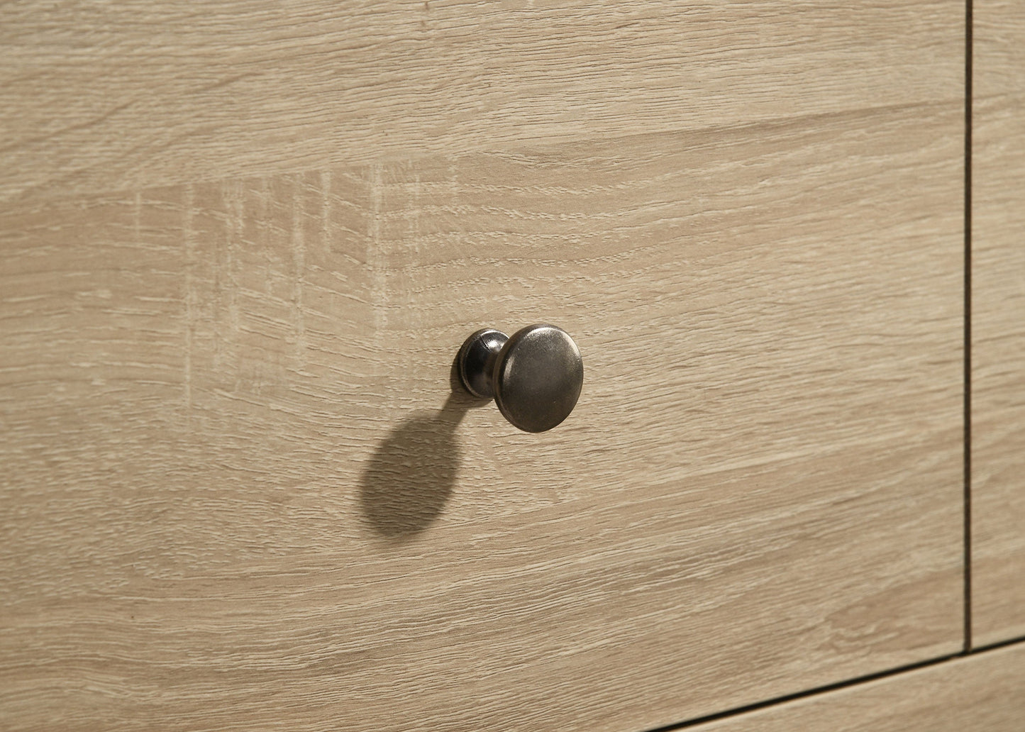 Commode de chambre Arielle à 6 tiroirs avec miroir en chêne clair