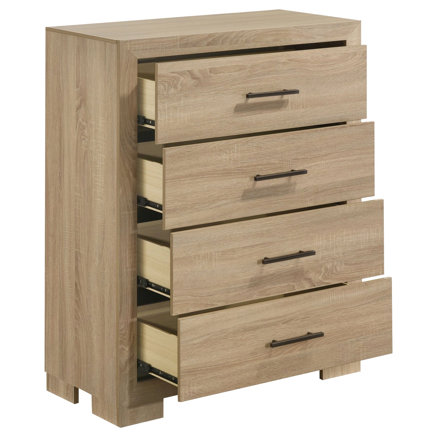 Commode de chambre à 4 tiroirs Arielle en chêne clair