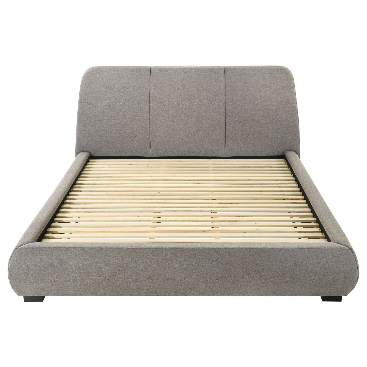 Lit plateforme king-size rembourré Mokena de 46 pouces, couleur taupe