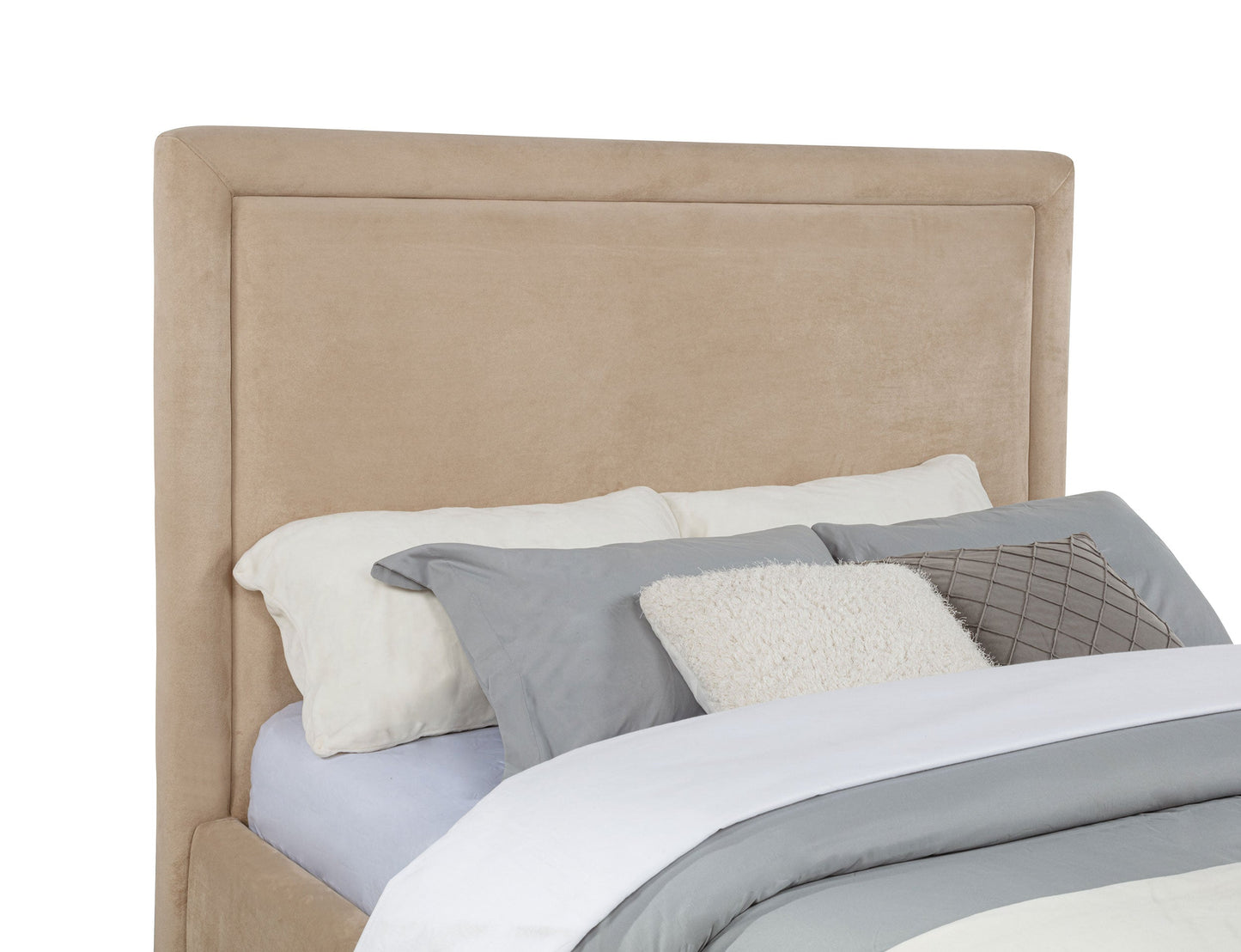 Lit plateforme rembourré Lawson de 55 pouces, style king-size oriental