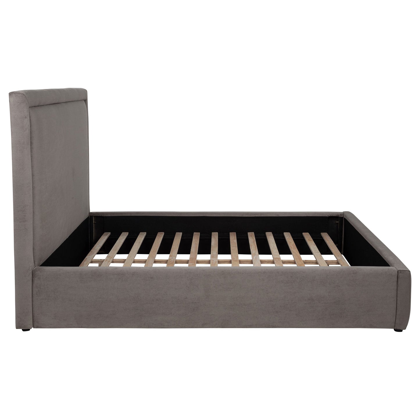Lit plateforme à panneau complet rembourré Lawson de 55 pouces, couleur champignon