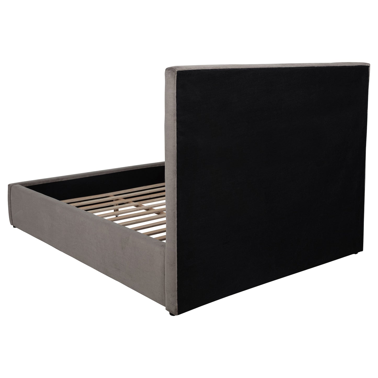 Lit plateforme Queen rembourré Lawson de 55 pouces, couleur champignon